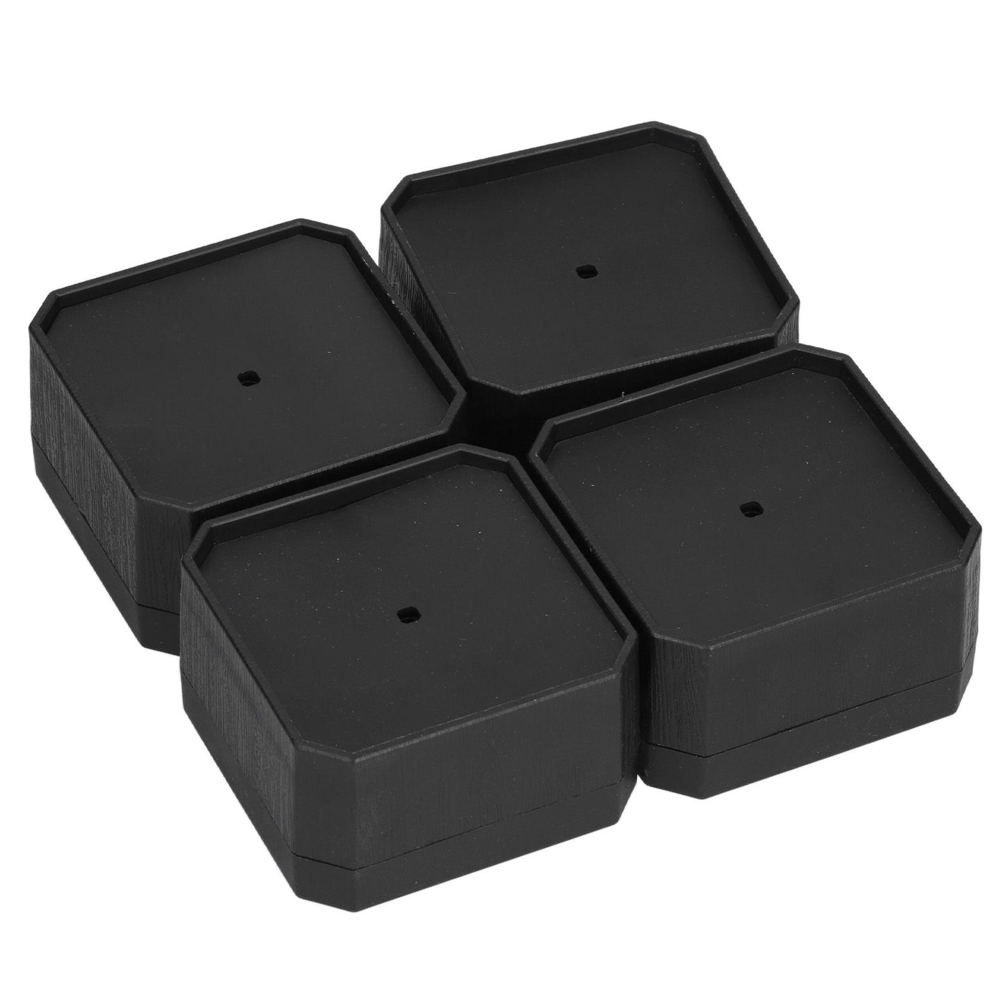 4Set Square Furniture Leg Pad Rubber Non Slip Table Chair Refrigerator Feet Protectors Noise Reduction