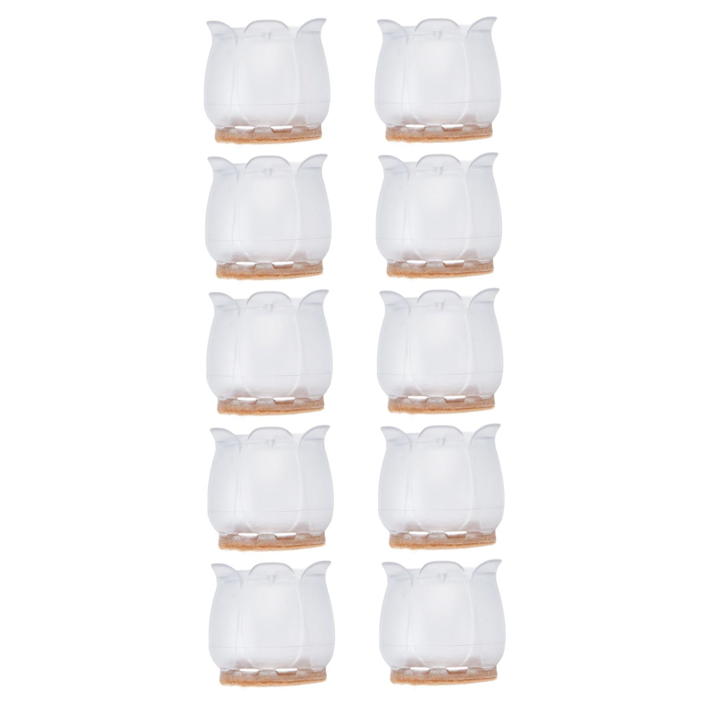 10PCS Chair Leg Floor Protector Office Table Leg Cover Anti Slip Rubber Felt Furniture Leg CoverS