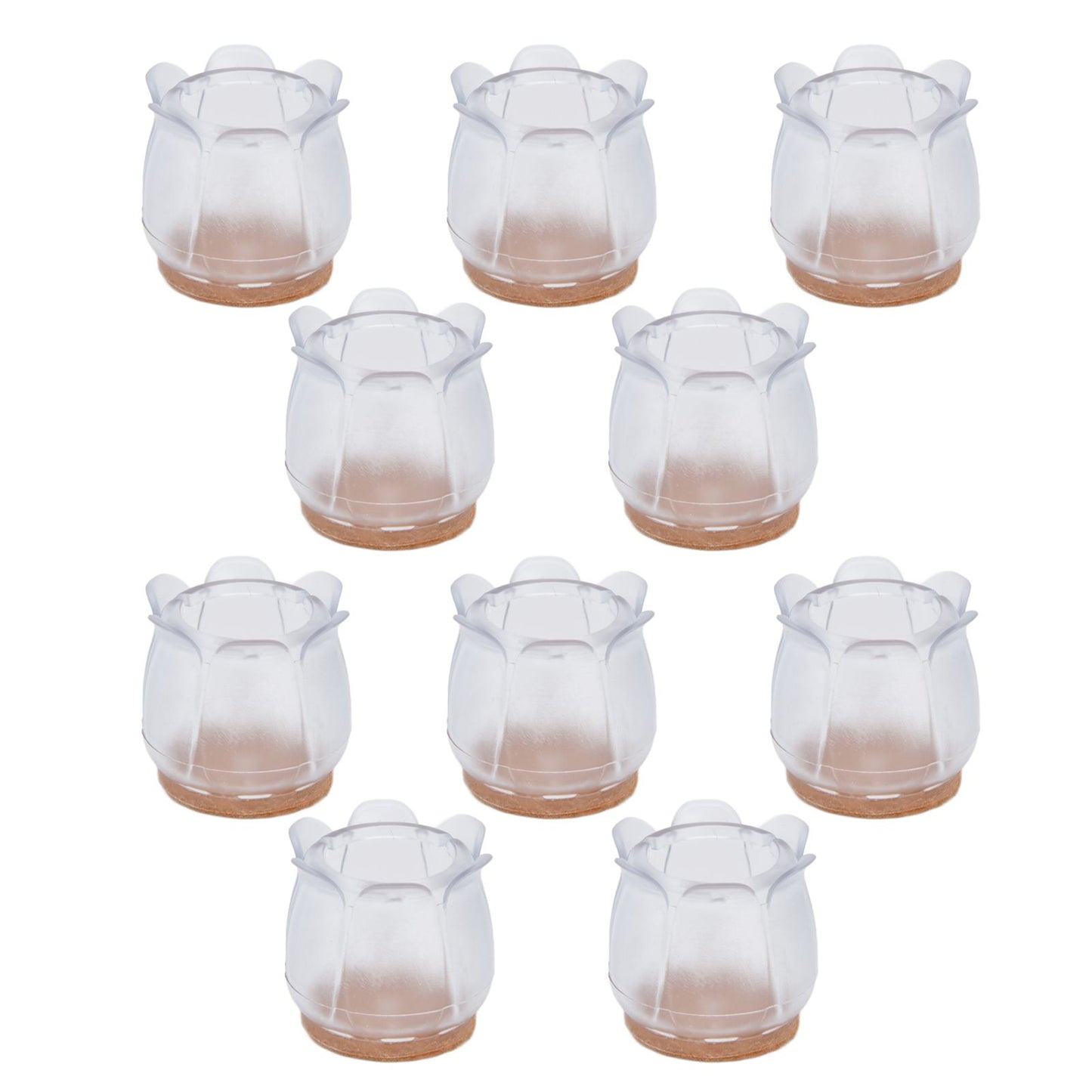 10PCS Chair Leg Floor Protector Office Table Leg Cover Anti Slip Rubber Felt Furniture Leg CoverS