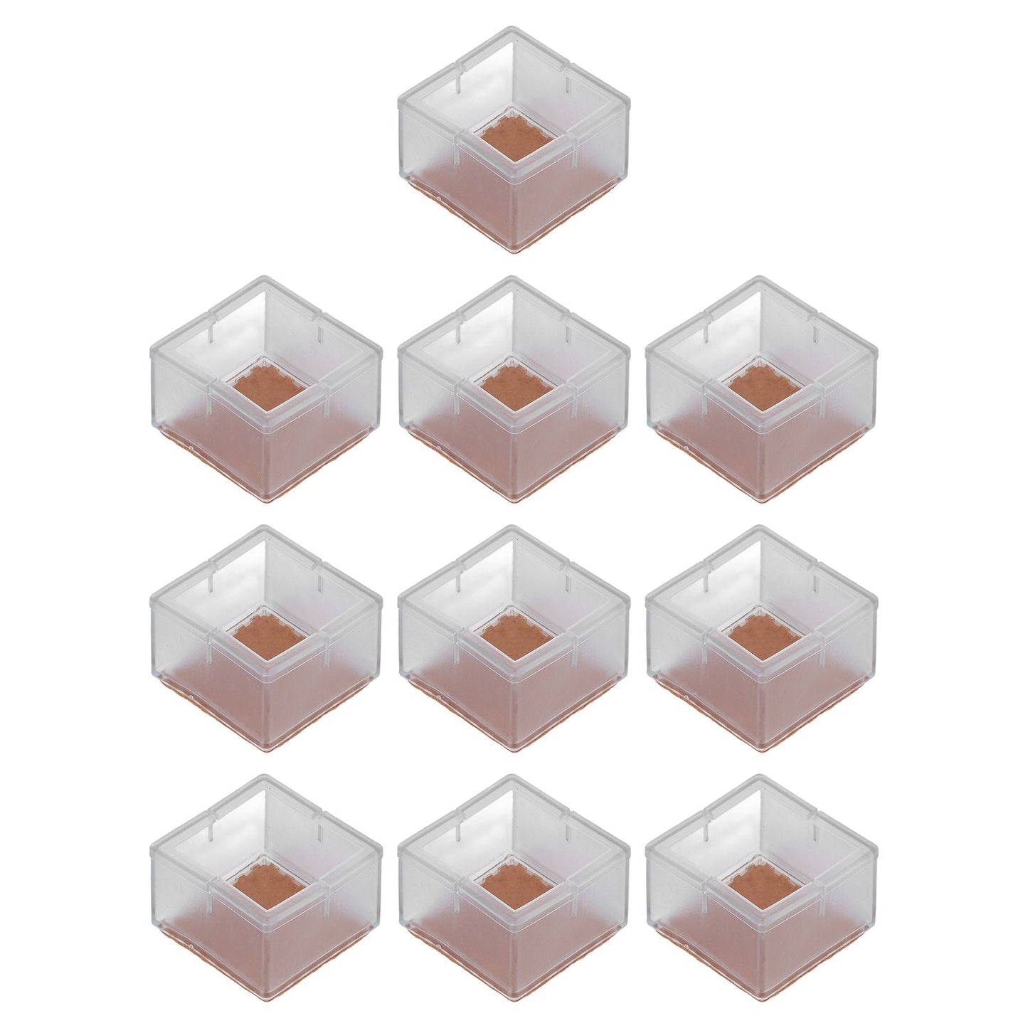 10PCS Chair Leg Floor Protector Rubber Felt Table Leg Cover Anti Slip Furniture Leg Protector for Office Home