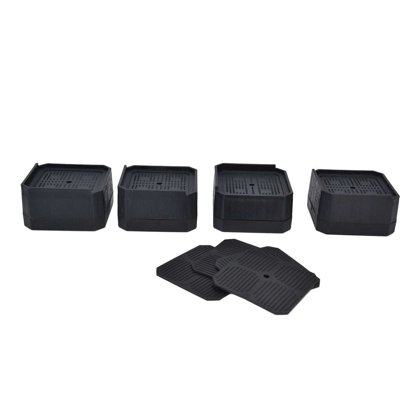 4Set Chair Leg Floor Protectors Square Rubber Non Slip Furniture Leg Pads for Home Bedroom