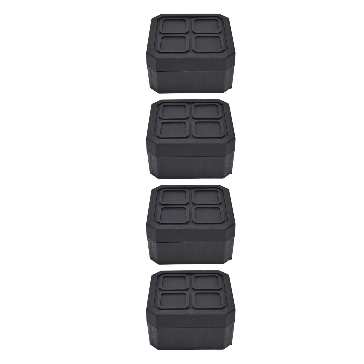 4Set Chair Leg Floor Protectors Square Rubber Non Slip Furniture Leg Pads for Home Bedroom