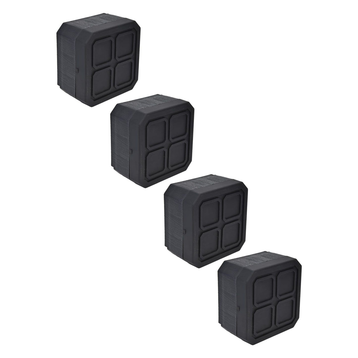 4Set Chair Leg Floor Protectors Square Rubber Non Slip Furniture Leg Pads for Home Bedroom