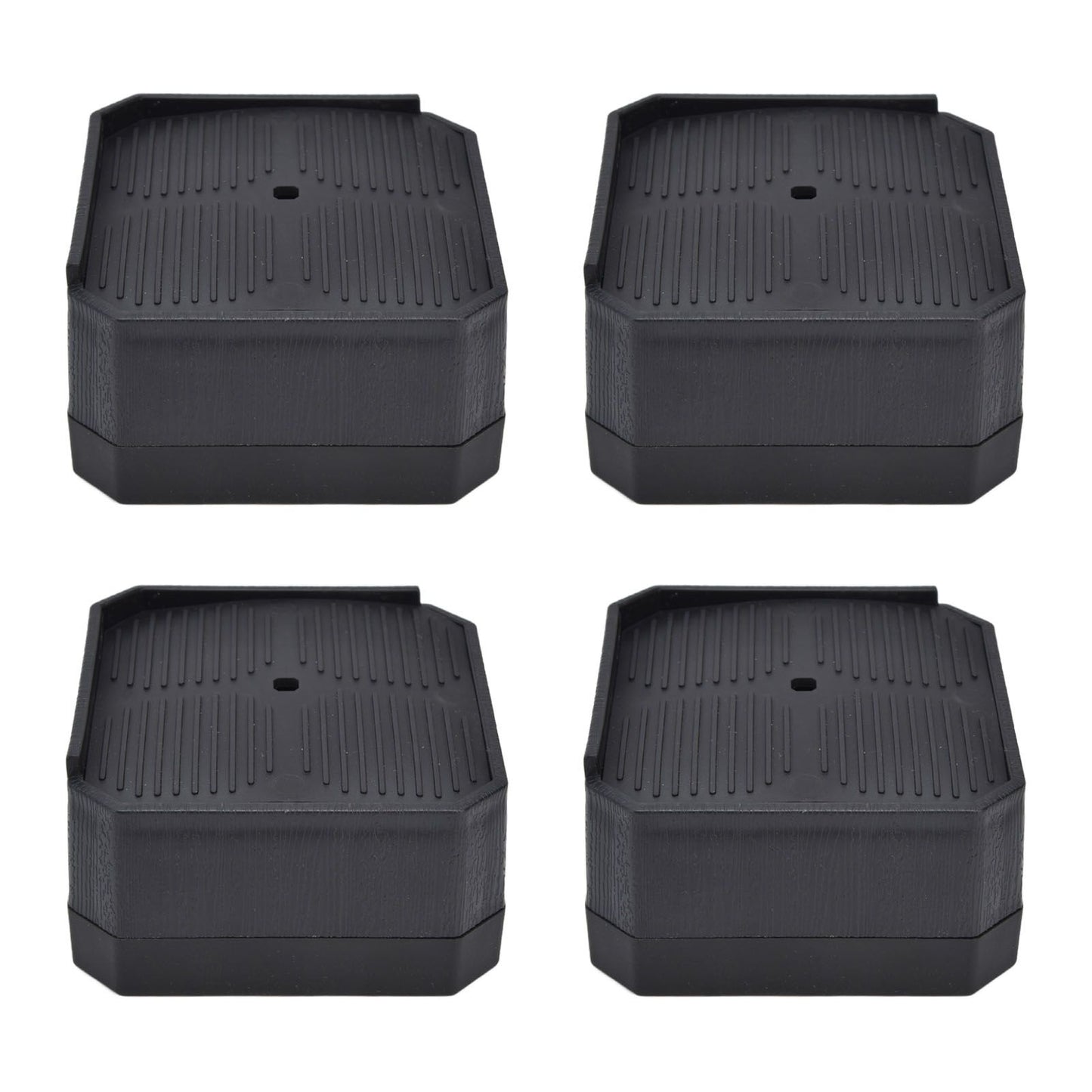 4Set Chair Leg Floor Protectors Square Rubber Non Slip Furniture Leg Pads for Home Bedroom