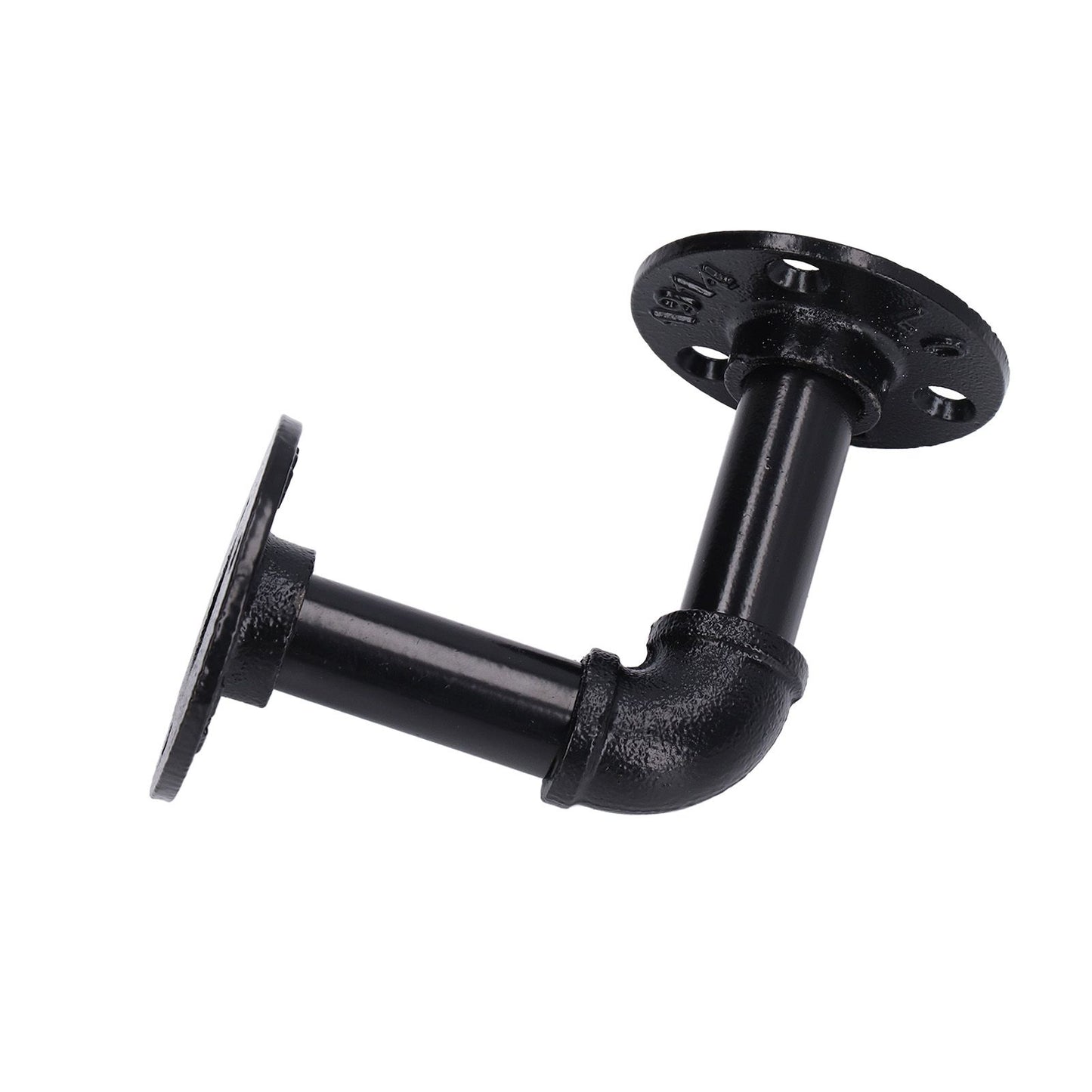 Pipe Shelf Brackets Iron Black Retro Wall Mounted Clapboard Support Frame Racks Set
