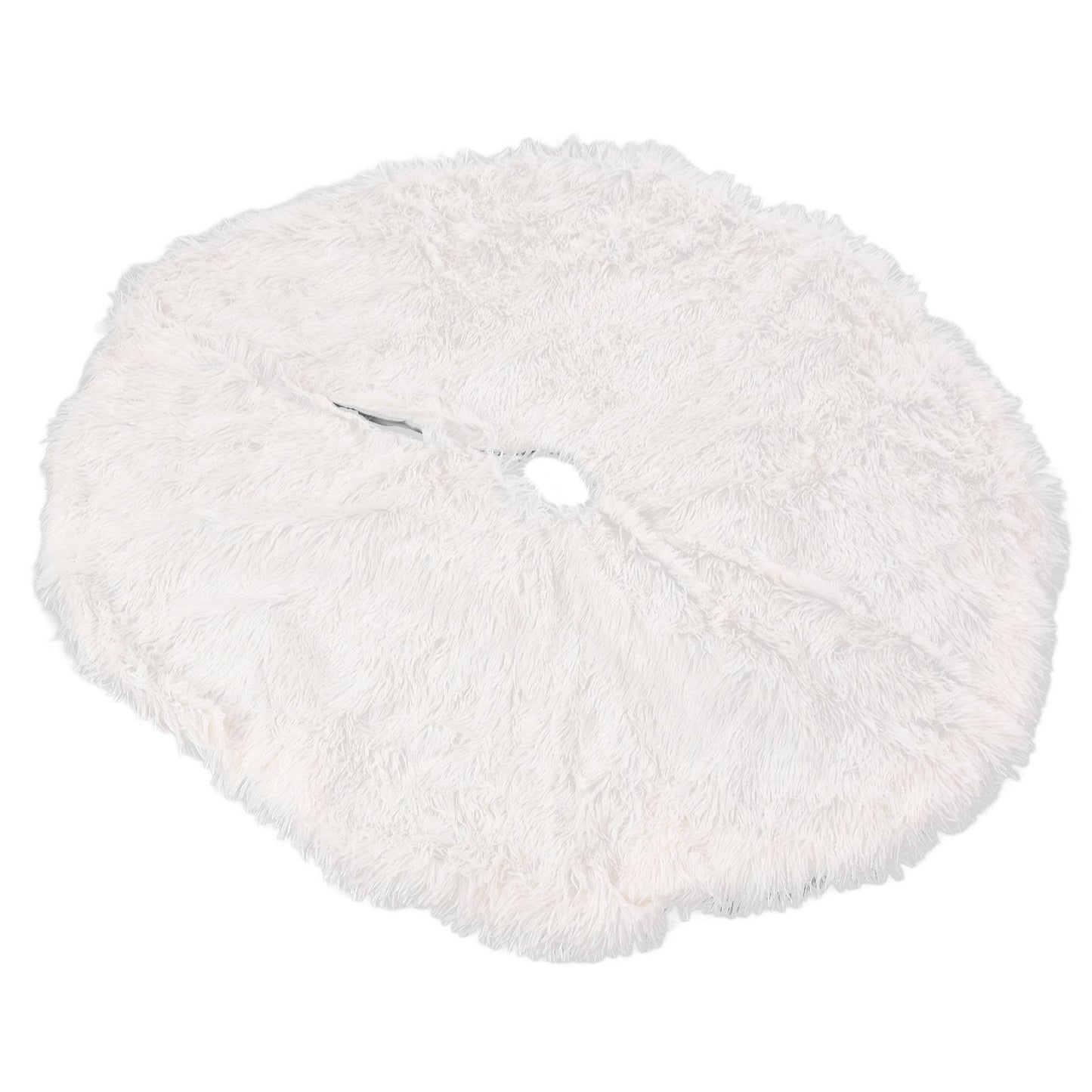 White Christmas Tree Skirts Sophisticated Dense Environmentally Friendly Plush Luxury ChristmasTree SkirtL