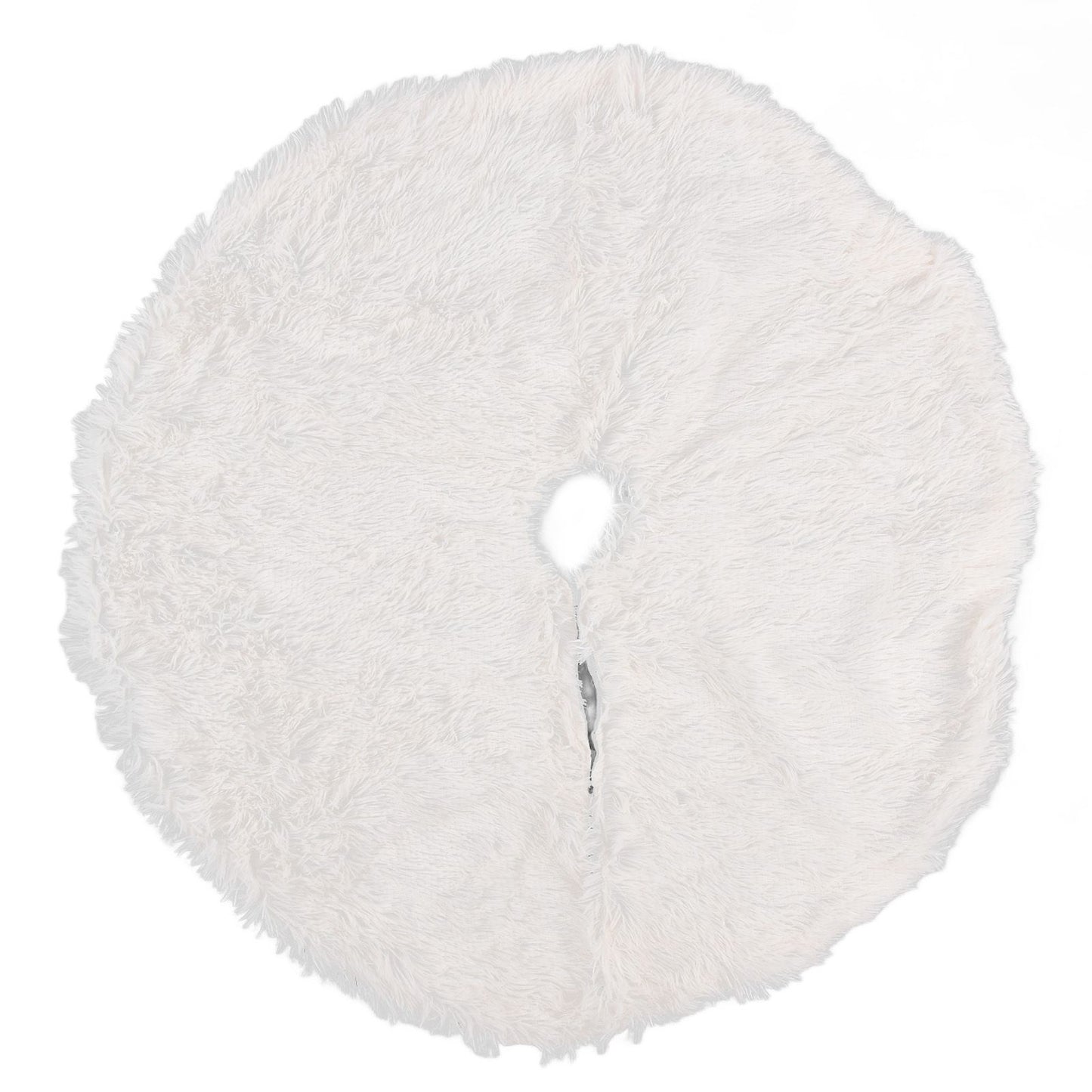 White Christmas Tree Skirts Sophisticated Dense Environmentally Friendly Plush Luxury ChristmasTree SkirtL