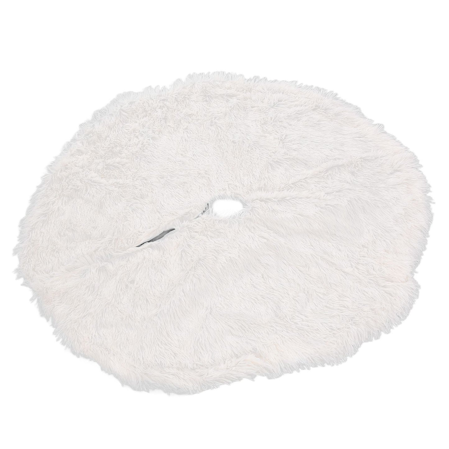 White Christmas Tree Skirts Sophisticated Dense Environmentally Friendly Plush Luxury ChristmasTree SkirtL