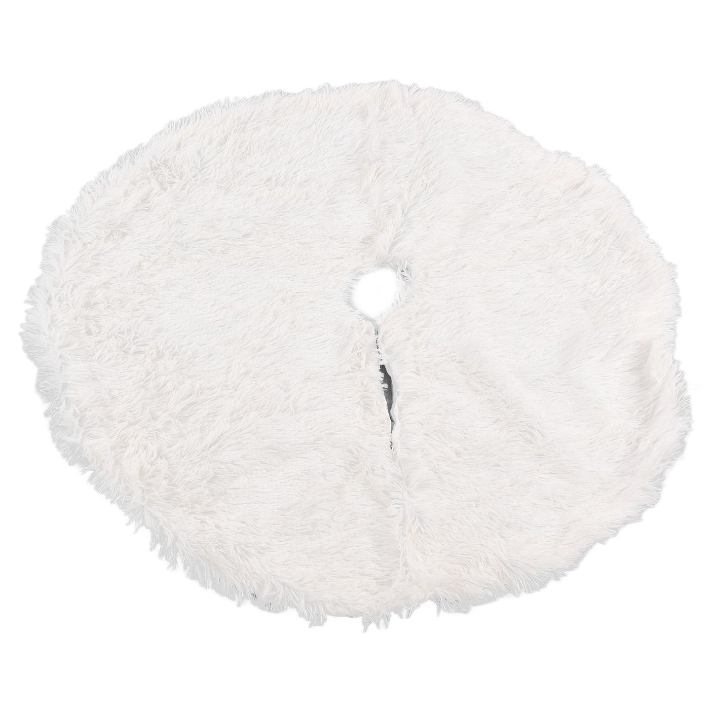 White Christmas Tree Skirts Sophisticated Dense Environmentally Friendly Plush Luxury ChristmasTree SkirtL