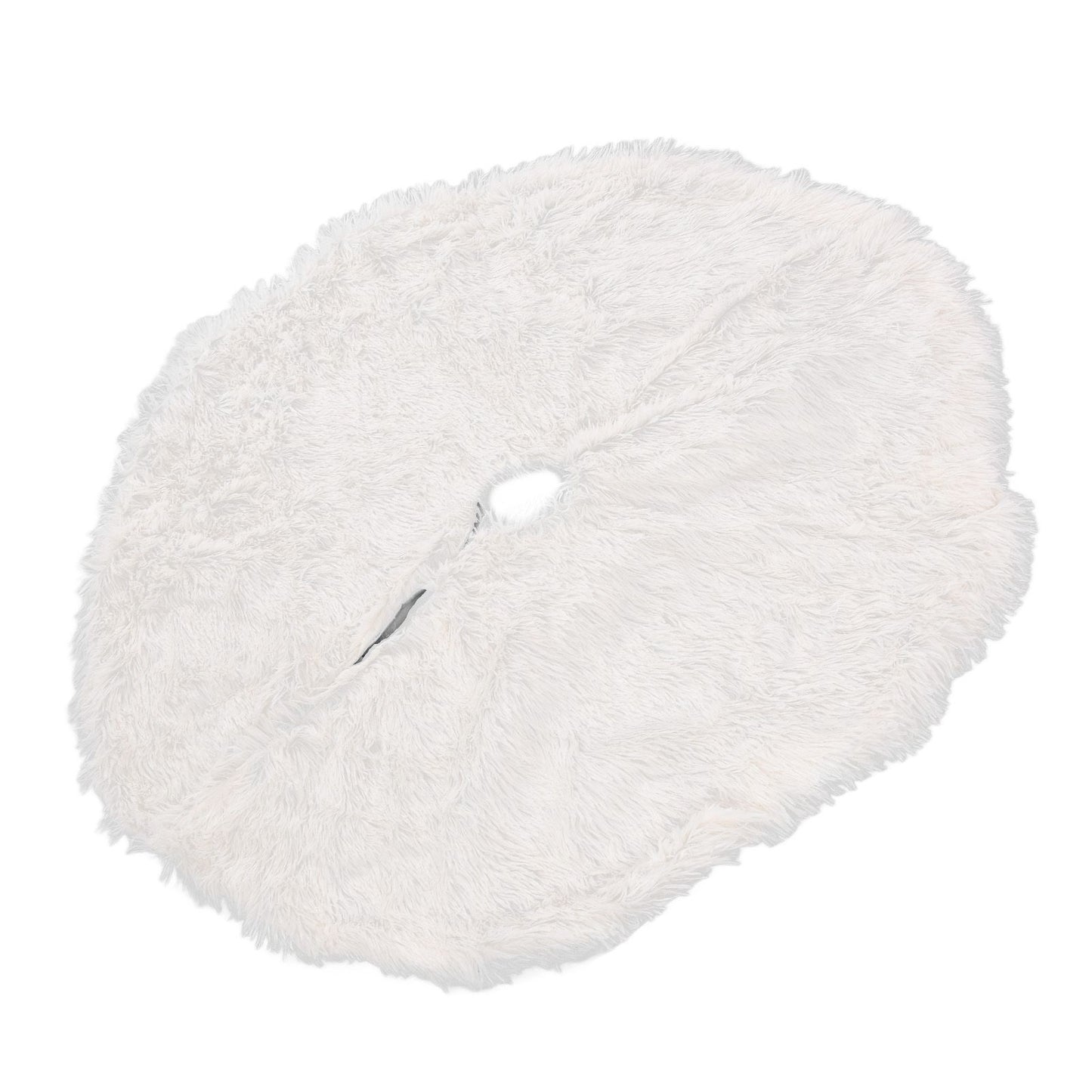 White Christmas Tree Skirts Sophisticated Dense Environmentally Friendly Plush Luxury ChristmasTree SkirtL