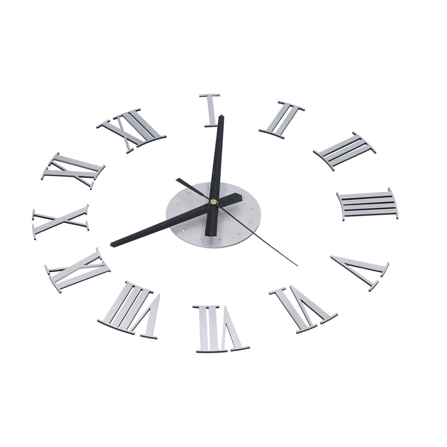 Roman Numerals Design Wall Clock Acrylic Mute Frameless DIY Wall Clock for Home Office