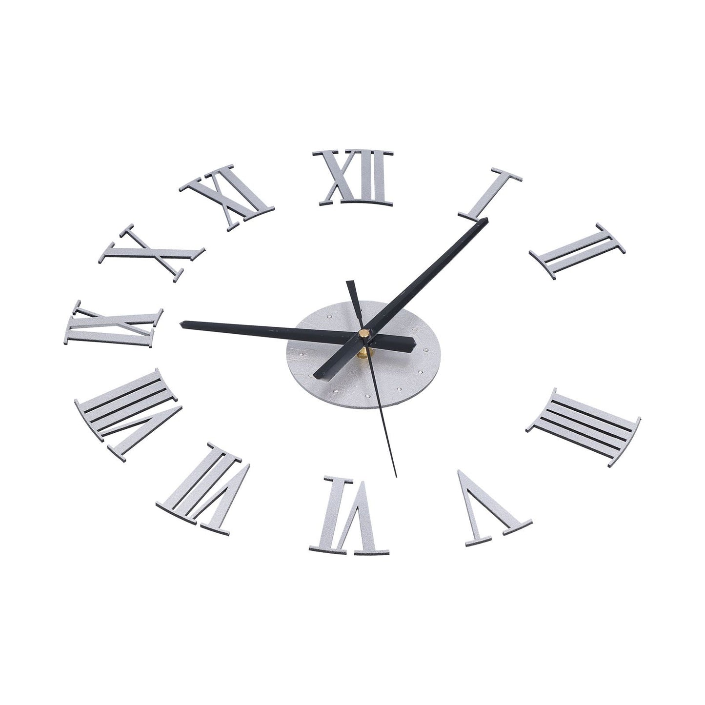 Roman Numerals Design Wall Clock Acrylic Mute Frameless DIY Wall Clock for Home Office
