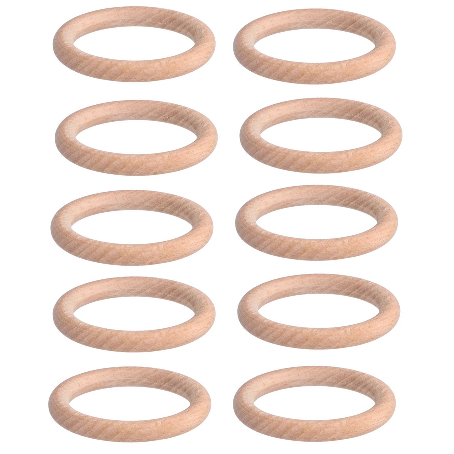 10pcs Wooden Rings Unfinished DIY Natural Wood Circles for Craft Jewelry Making Baby Teething6cm