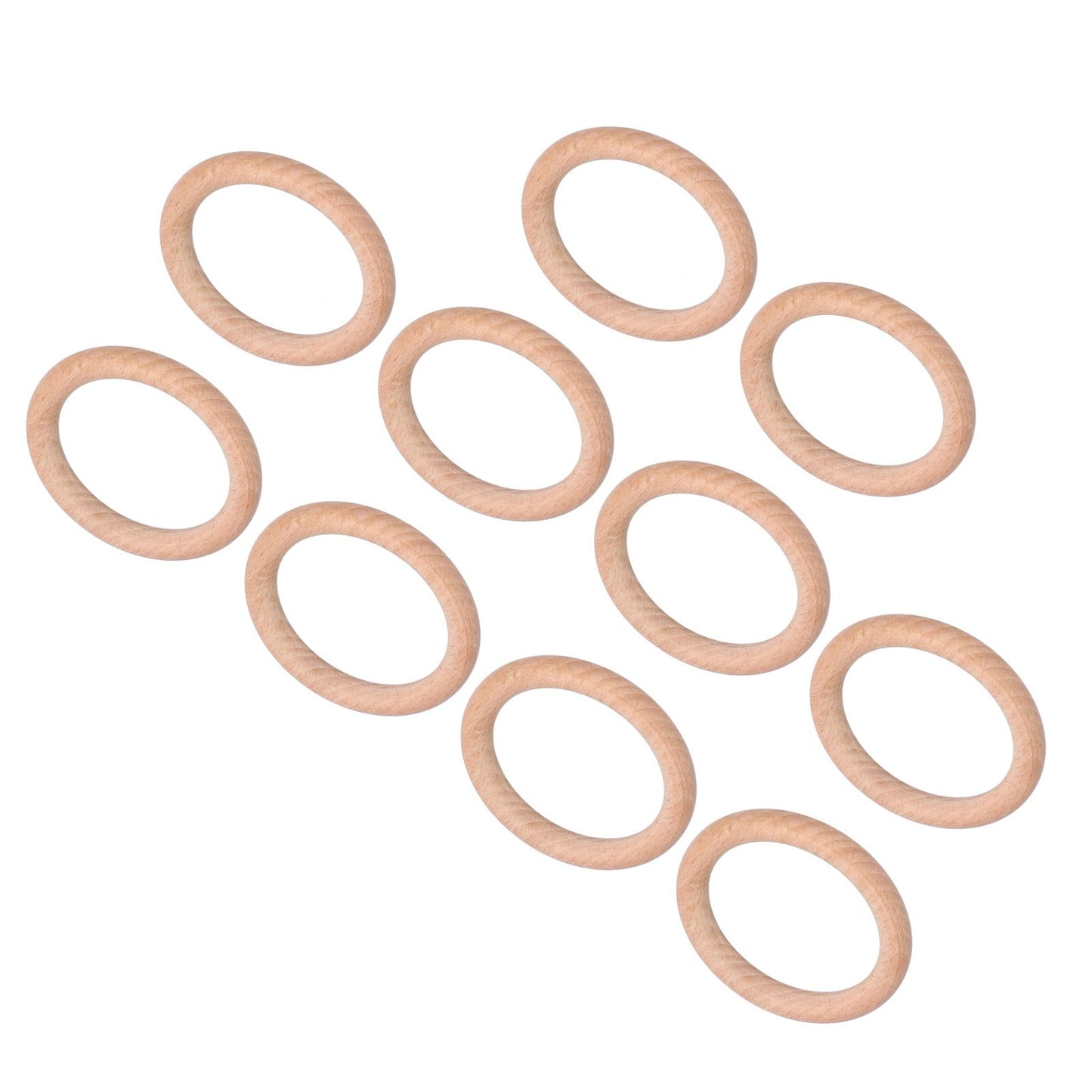 10pcs Wooden Rings Unfinished DIY Natural Wood Circles for Craft Jewelry Making Baby Teething6cm