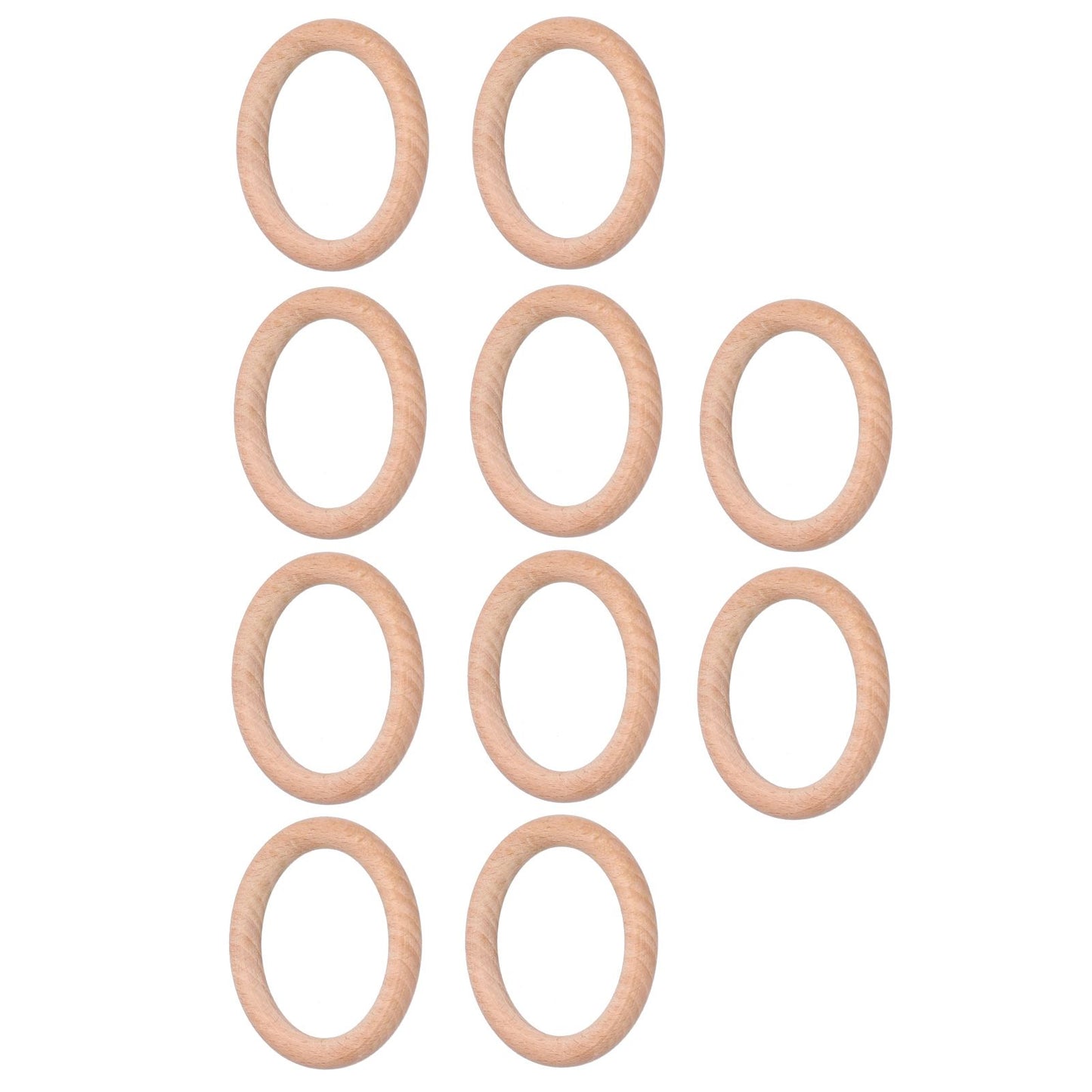 10pcs Wooden Rings Unfinished DIY Natural Wood Circles for Craft Jewelry Making Baby Teething7cm