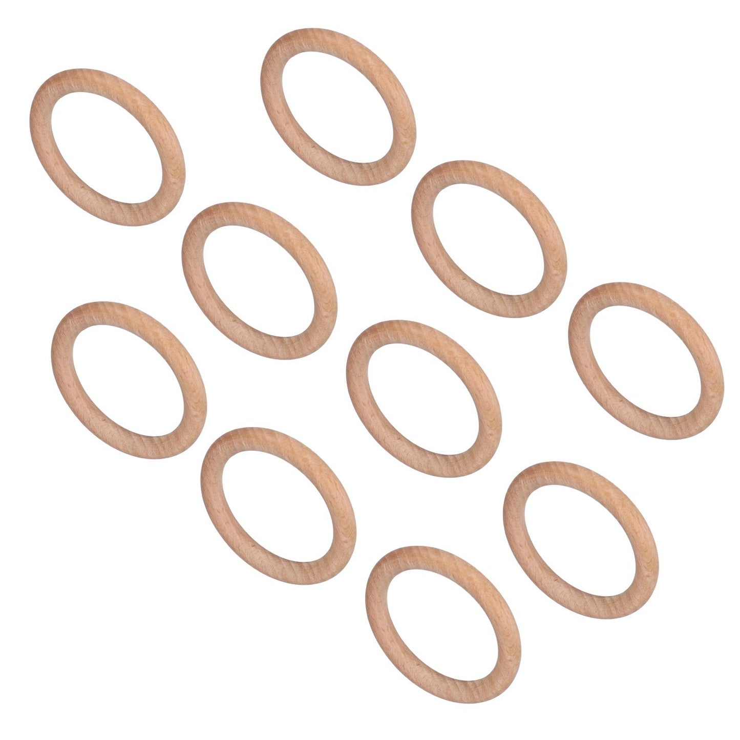 10pcs Wooden Rings Unfinished DIY Natural Wood Circles for Craft Jewelry Making Baby Teething8cm