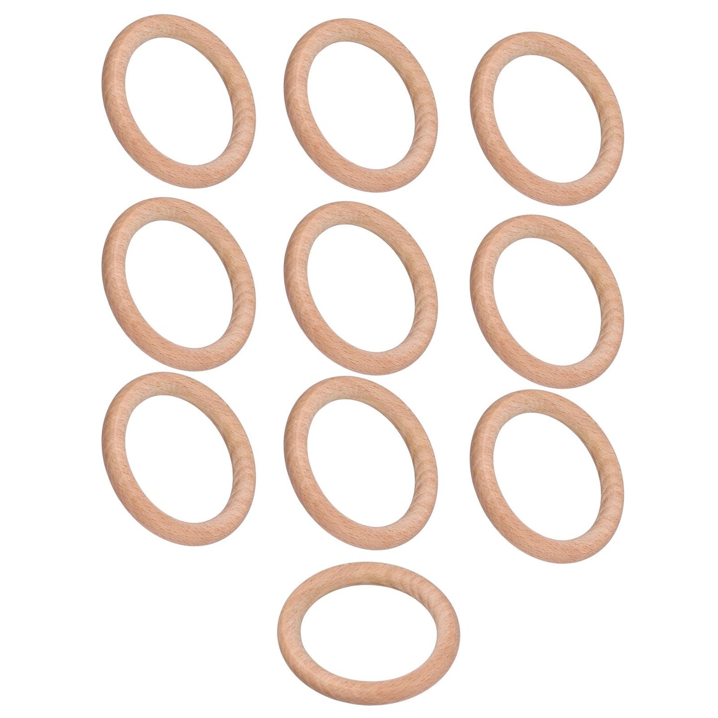 10pcs Wooden Rings Unfinished DIY Natural Wood Circles for Craft Jewelry Making Baby Teething8cm