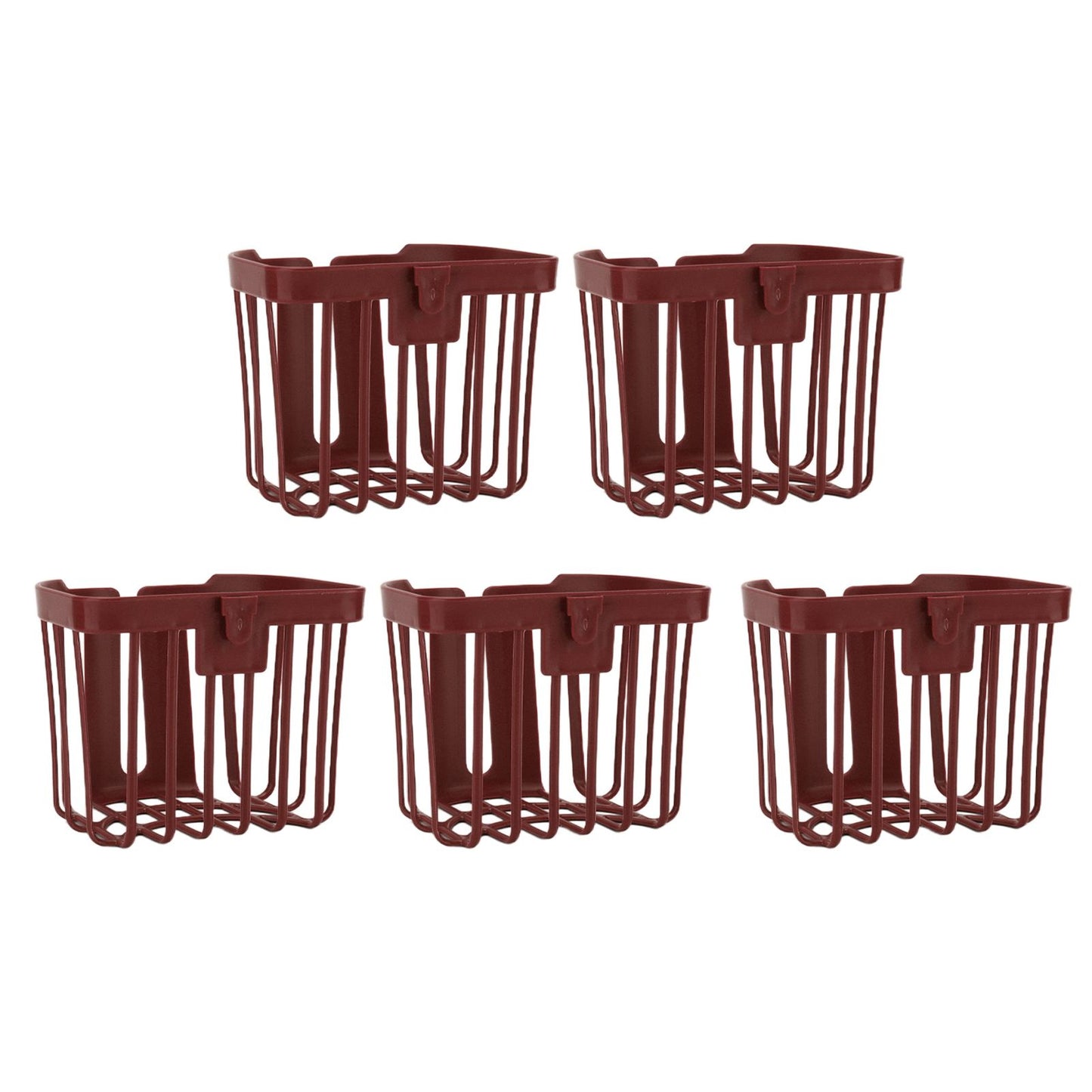 5pcs Hollow Tissue Box Holder Wall Mounted Adhesive Hanging Tissue Roll for Bathroom KitchenBrown