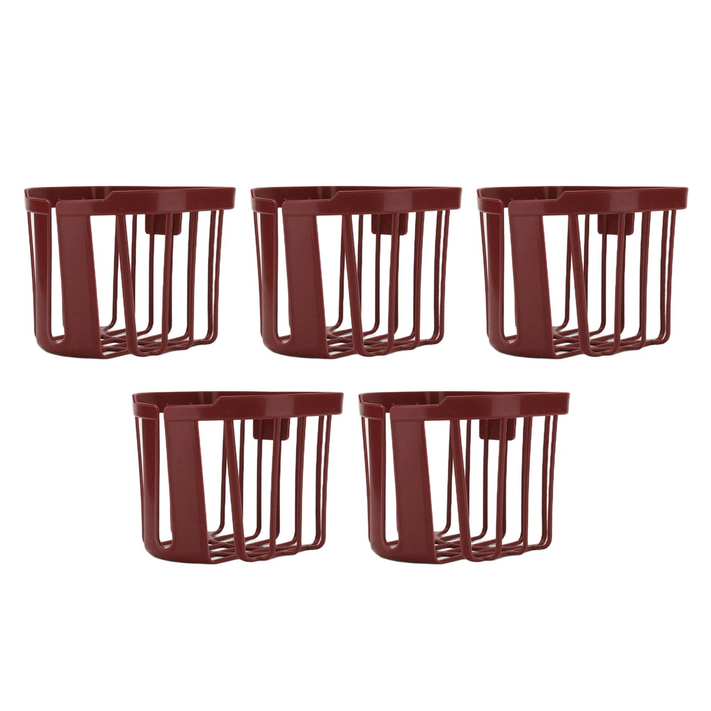5pcs Hollow Tissue Box Holder Wall Mounted Adhesive Hanging Tissue Roll for Bathroom KitchenBrown