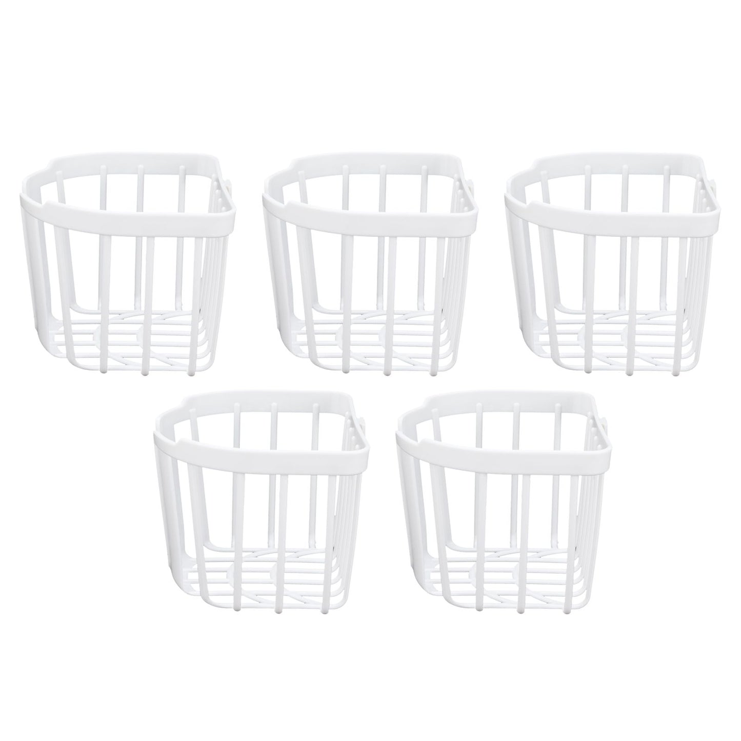 5pcs Hollow Tissue Box Holder Wall Mounted Adhesive Hanging Tissue Roll for Bathroom KitchenWhite