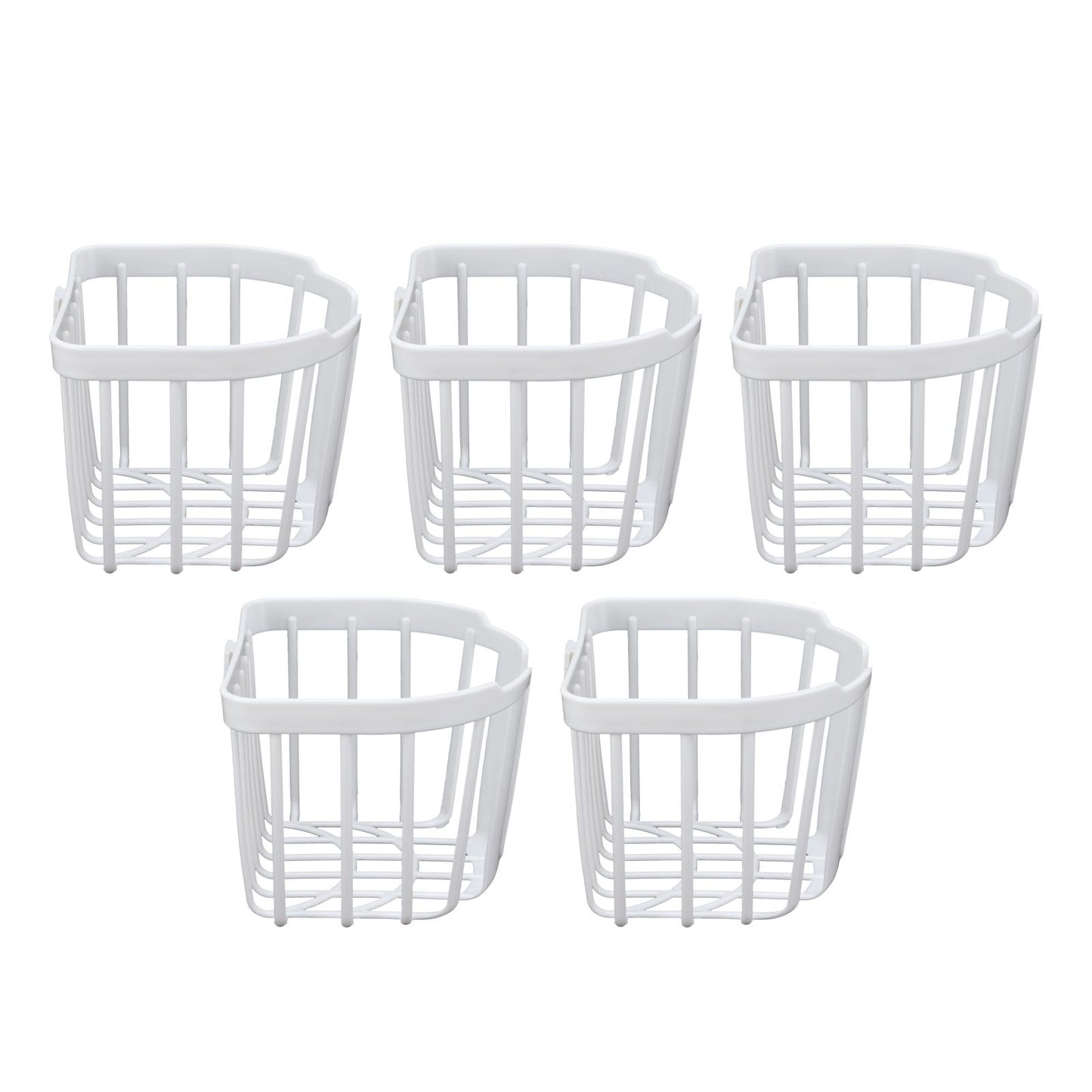 5pcs Hollow Tissue Box Holder Wall Mounted Adhesive Hanging Tissue Roll for Bathroom KitchenWhite