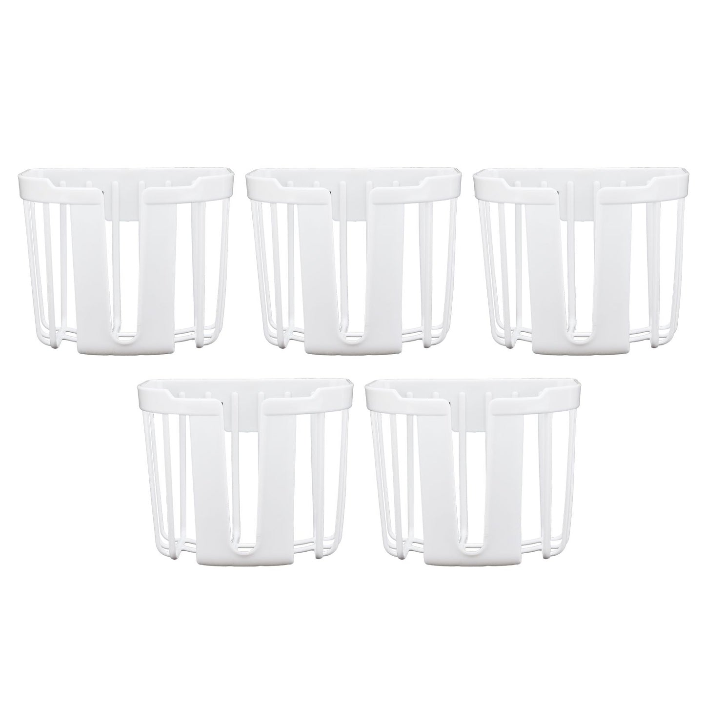 5pcs Hollow Tissue Box Holder Wall Mounted Adhesive Hanging Tissue Roll for Bathroom KitchenWhite