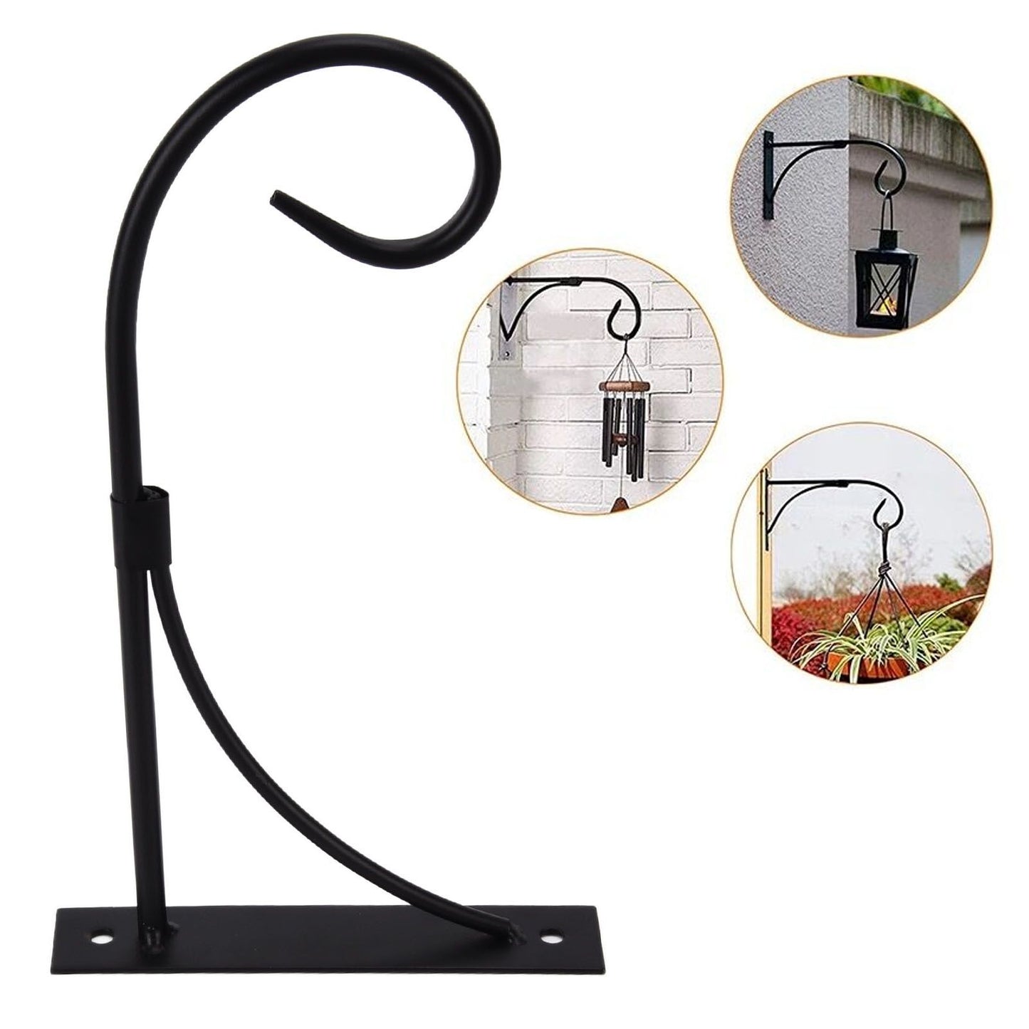 Plant Hanging Bracket Heavy Duty Metal Wall Hook Decorative Plant Hooks for Hanging Lanterns Bird Feeders