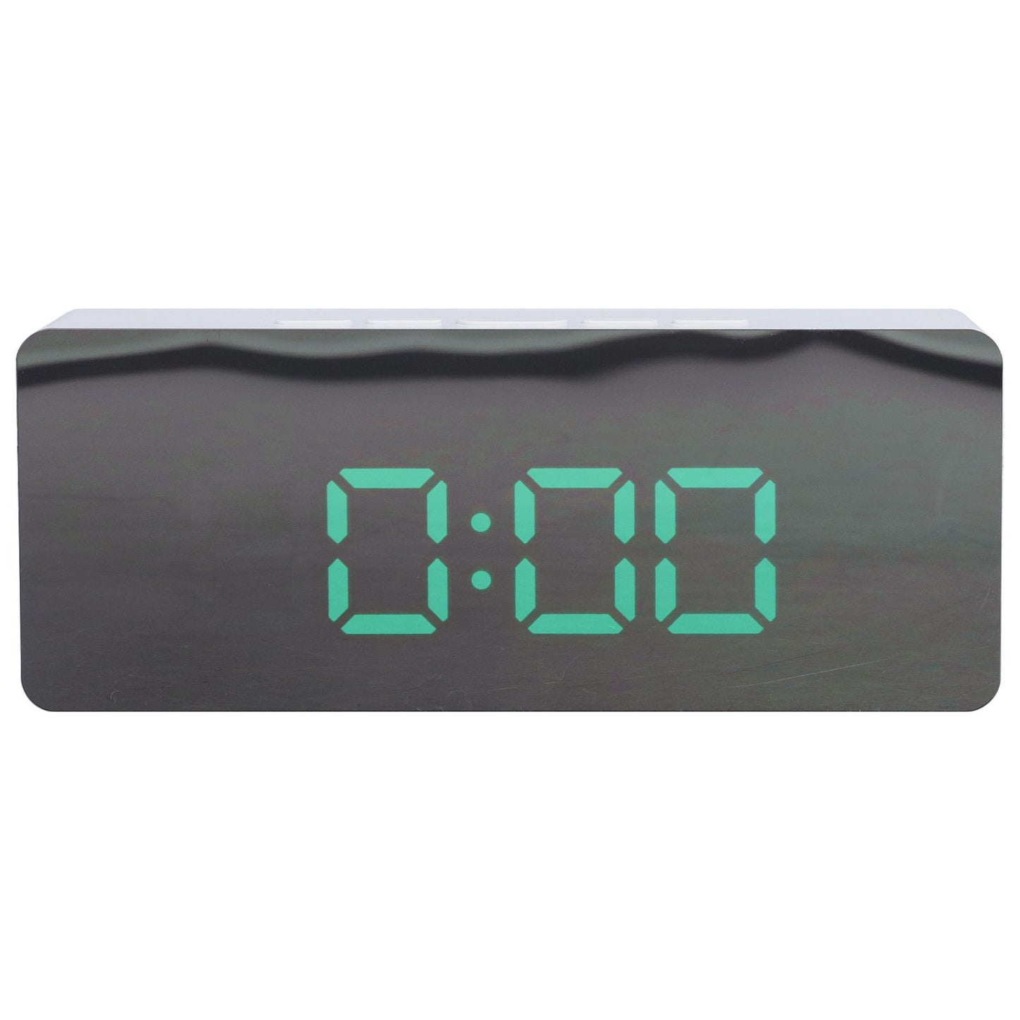 LED Mirror Alarm Clock Digital Clock with Snooze Mode for Bedroom Living Room Home Office Decor White Shell(TS-S69-G )