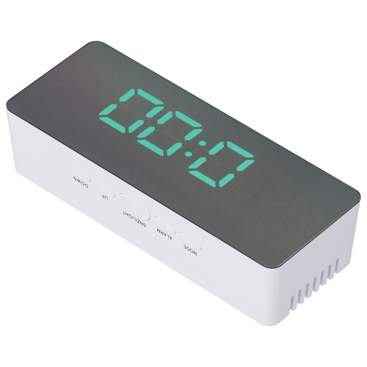 LED Mirror Alarm Clock Digital Clock with Snooze Mode for Bedroom Living Room Home Office Decor White Shell(TS-S69-G )