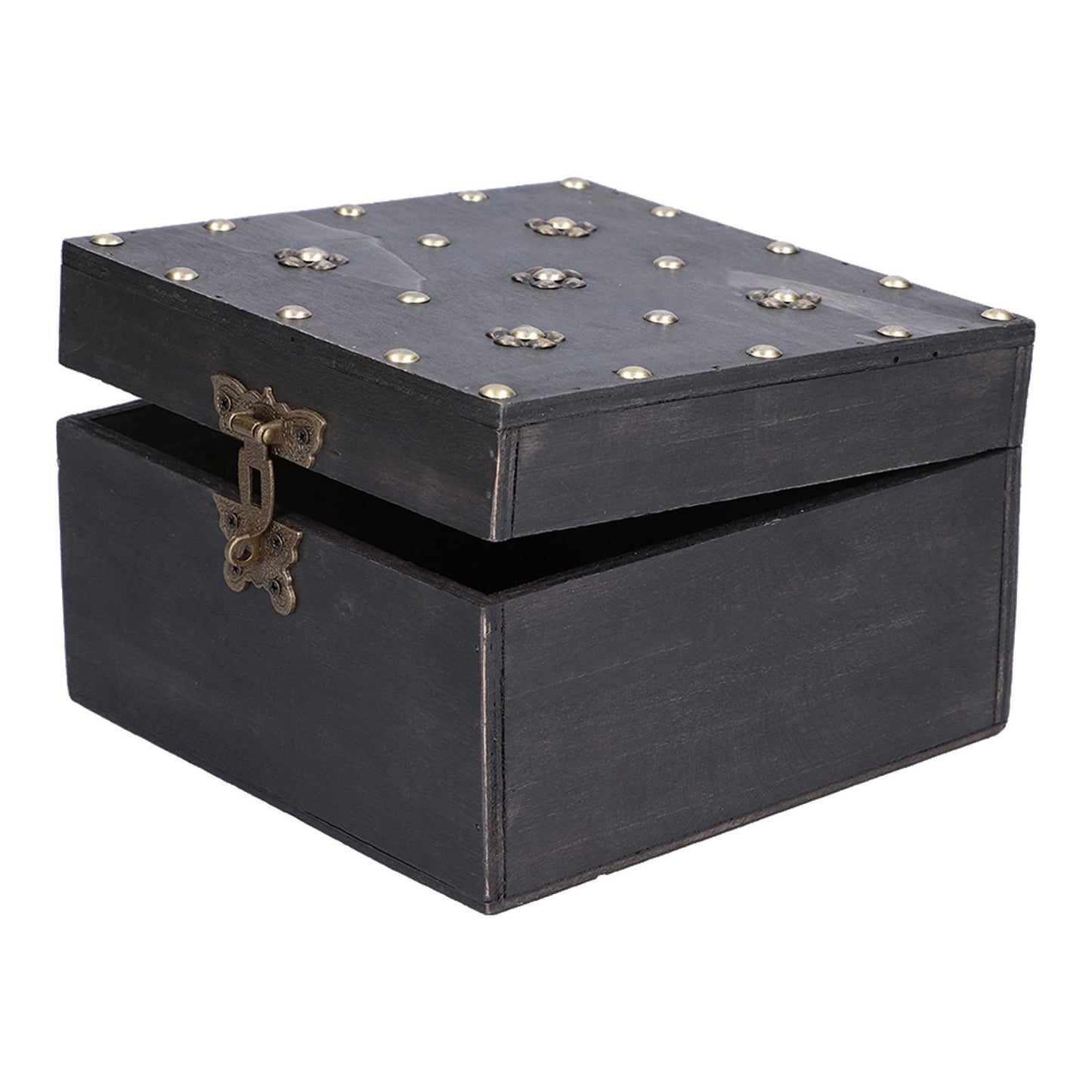 Treasure Props Storage Box with Password Lock Retro Wooden Storage Box for Home Living Room