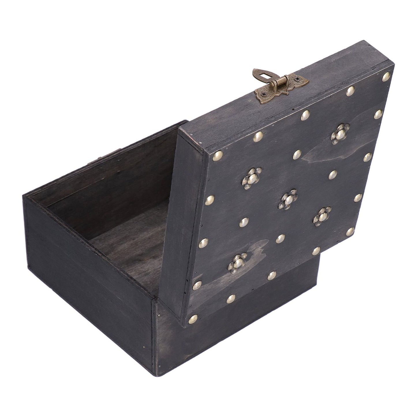 Treasure Props Storage Box with Password Lock Retro Wooden Storage Box for Home Living Room