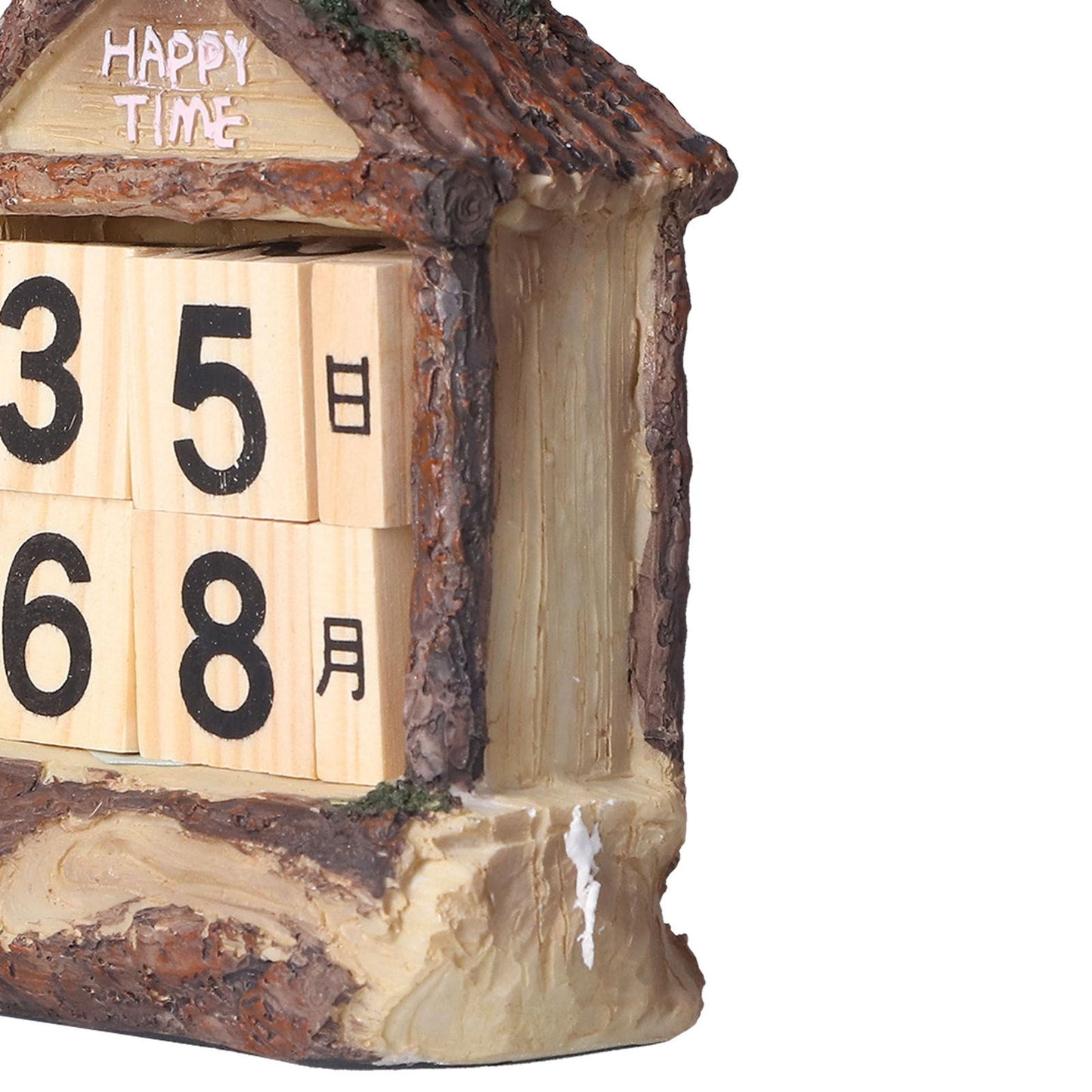 Rabbit House Calendar Cute Cartoon Wooden Block Home Decoration Calendar for Desk Office