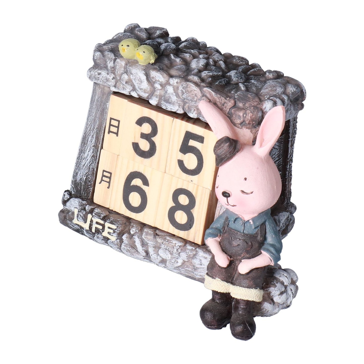 Innovative Rabbits Cabin Calendar Decorative TV Cabinet Decoration for Wedding Home Desktop