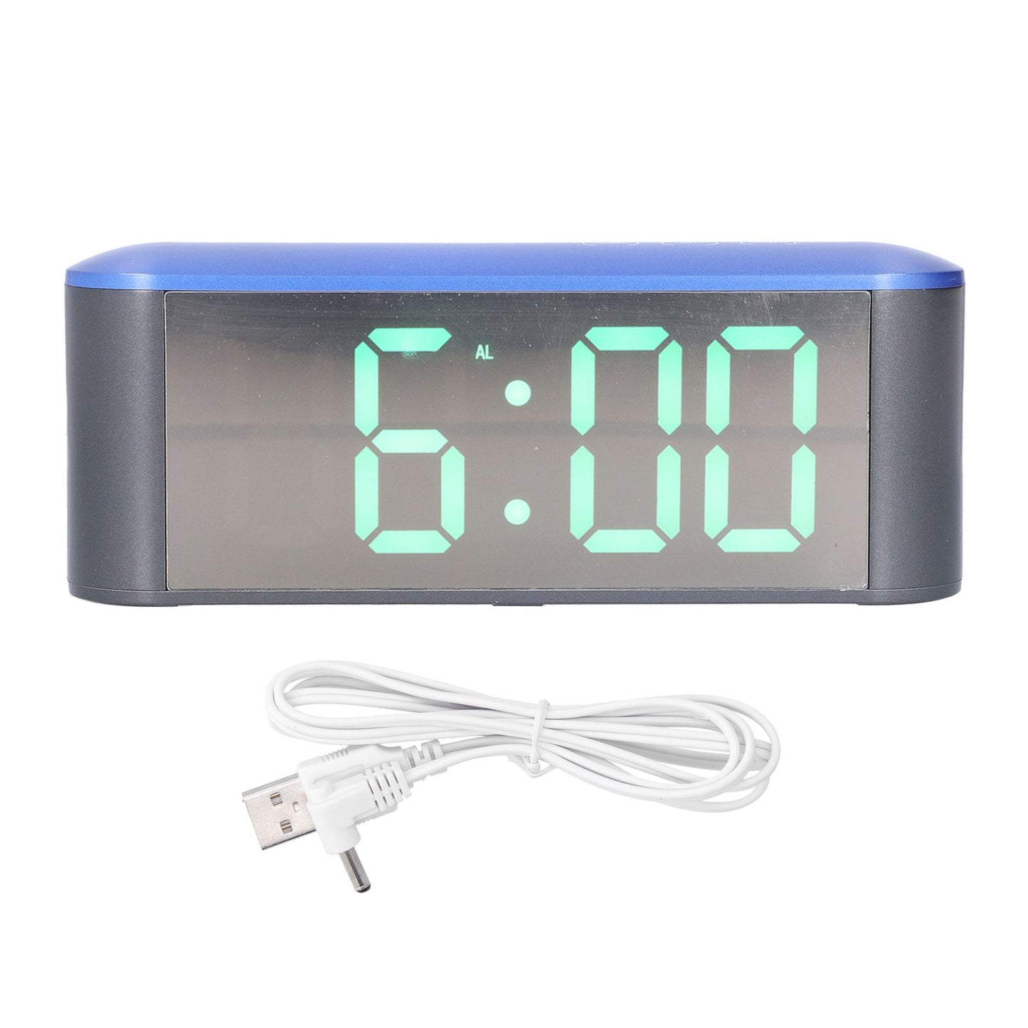 Digital Alarm Clock Stylish Exquisite LED Large Display Electronic Household Desktop ClockGreen