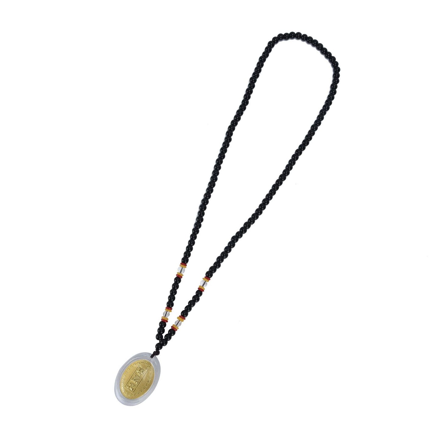 5Pcs Amulet Pendant Multi Purpose Exquisite Workmanship Simple Stylish Appearance Safe Healthy Car Pendant for DecorBlack Beads Red Yellow Transparent Beads