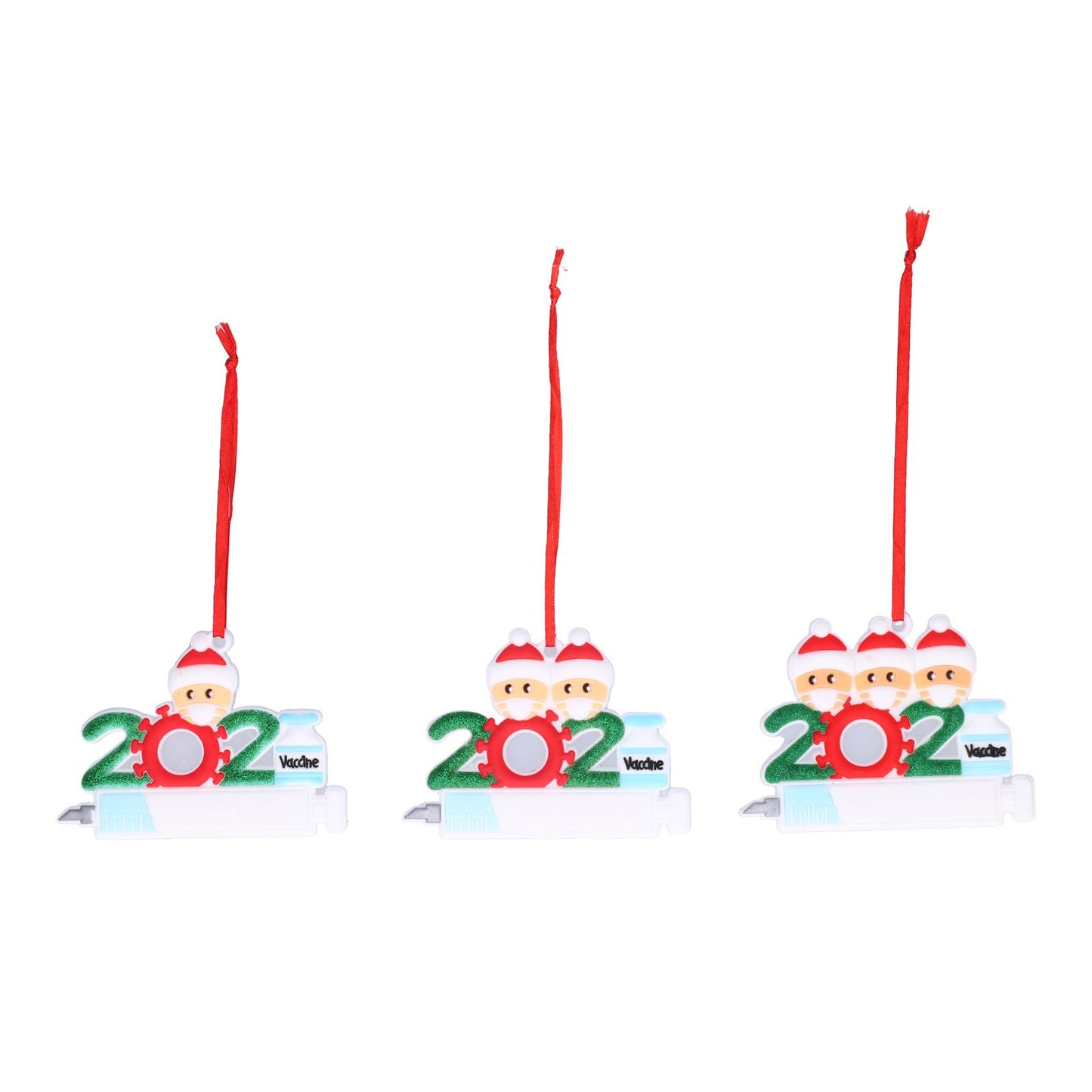 3PCS Personalized Christmas Ornament 2021 Snowman Series Family Members Name Christmas Tree Decorating