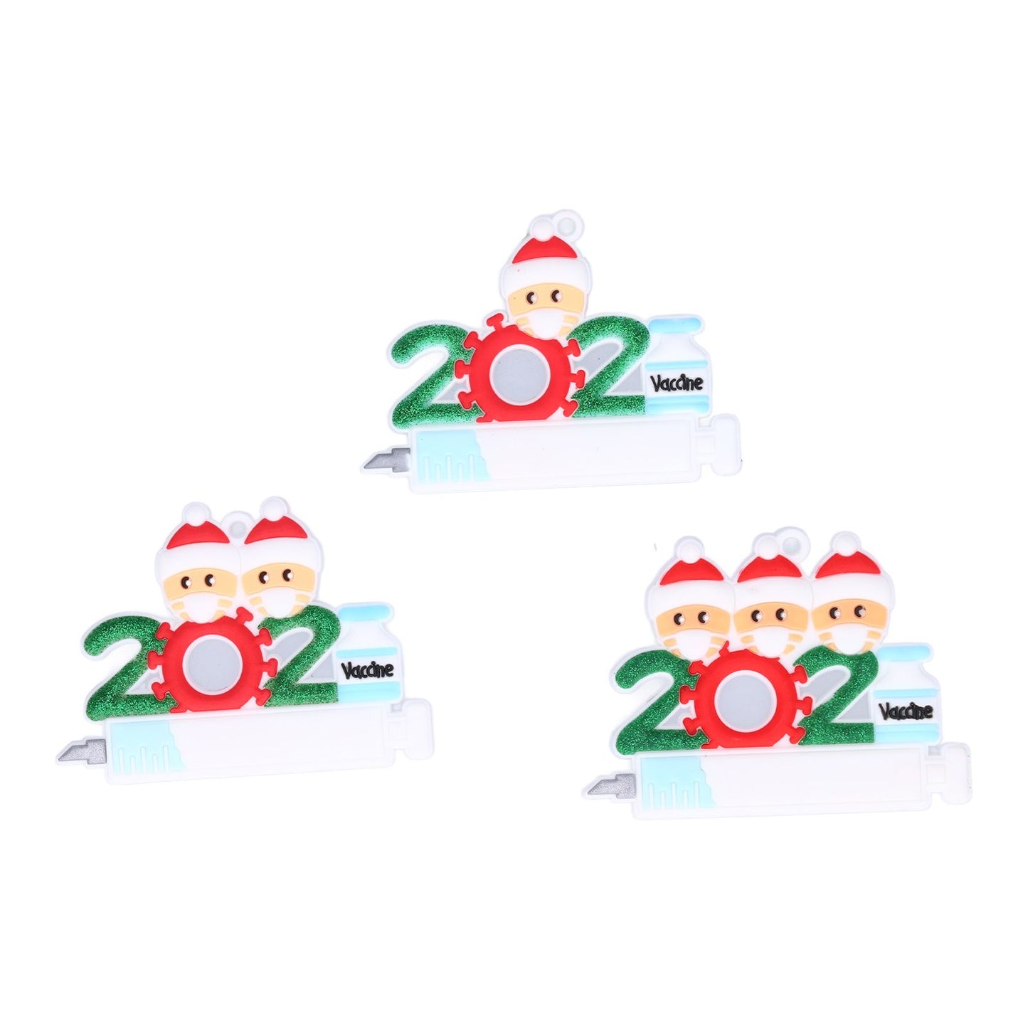 3PCS Personalized Christmas Ornament 2021 Snowman Series Family Members Name Christmas Tree Decorating