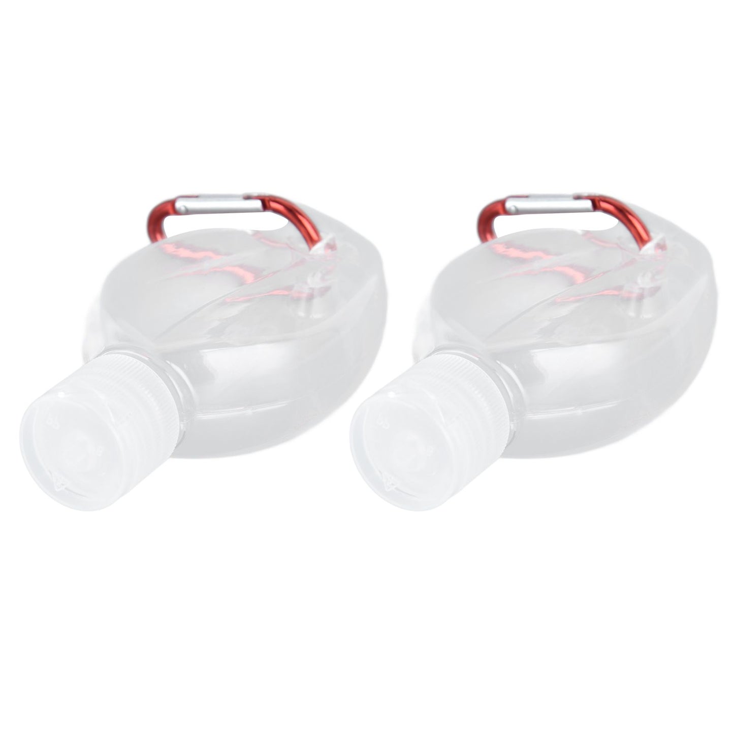 2Set 50ml Travel Bottle with Keychain Flip Cap Plastic Liquid Bottle Refillable Leakproof Transparent Squeeze ContainerMaple Leaf