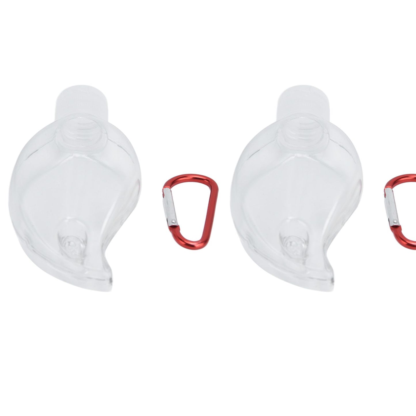 2Set 50ml Travel Bottle with Keychain Flip Cap Plastic Liquid Bottle Refillable Leakproof Transparent Squeeze ContainerMaple Leaf