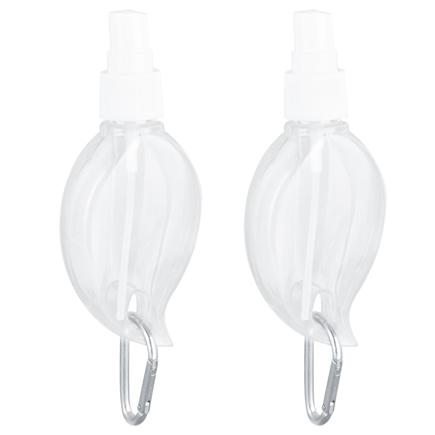 2 Pcs 50ml Travel Keychain Bottles Portable Plastic Clear Leakproof Refillable Empty Squeeze Container for Hand SoapMaple Leaf