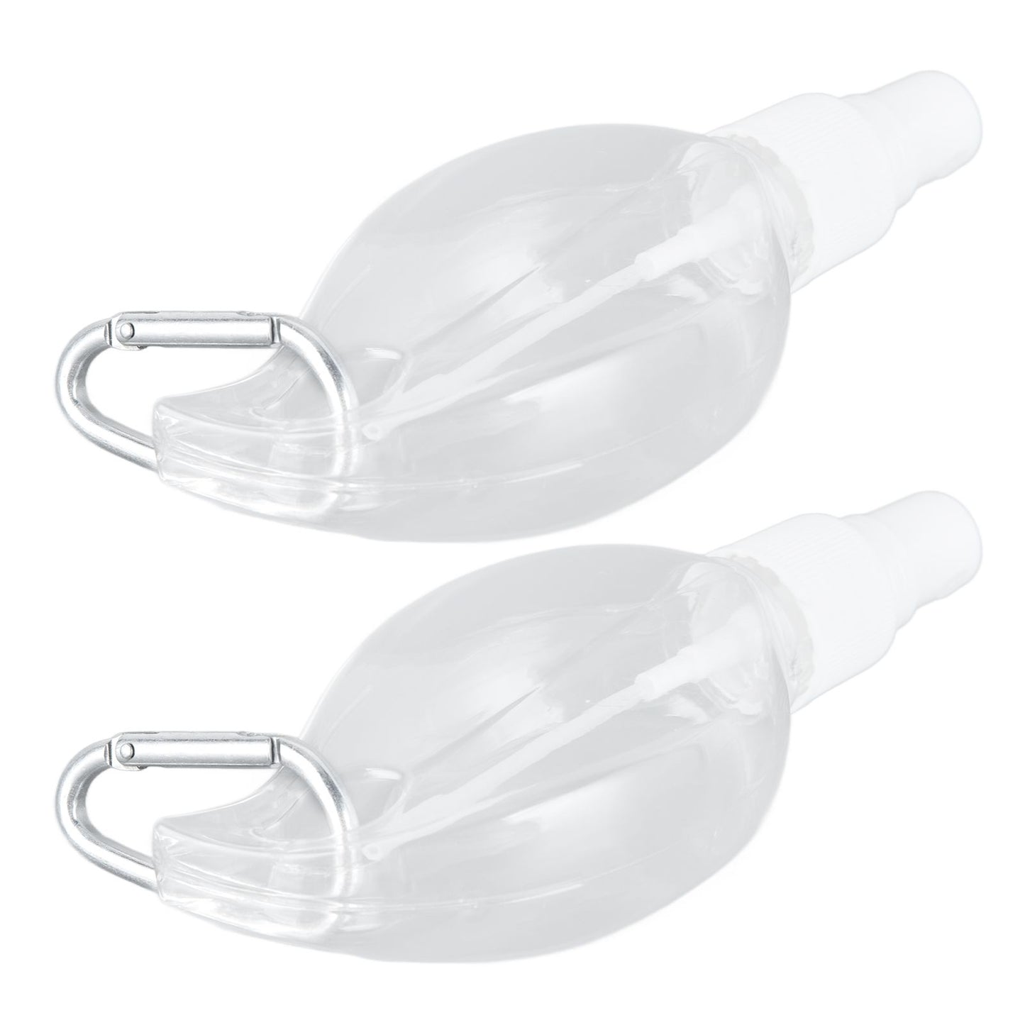 2 Pcs 50ml Travel Keychain Bottles Portable Plastic Clear Leakproof Refillable Empty Squeeze Container for Hand SoapMaple Leaf