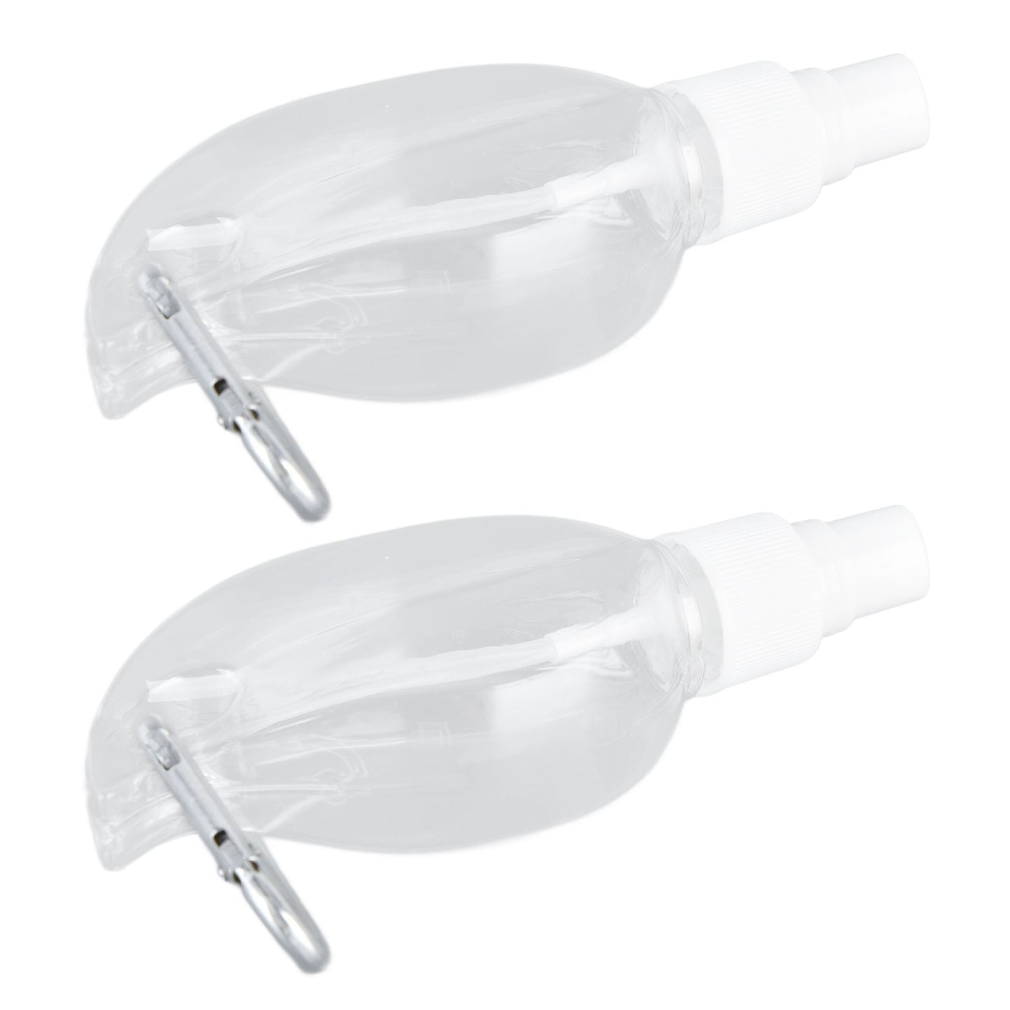 2 Pcs 50ml Travel Keychain Bottles Portable Plastic Clear Leakproof Refillable Empty Squeeze Container for Hand SoapMaple Leaf