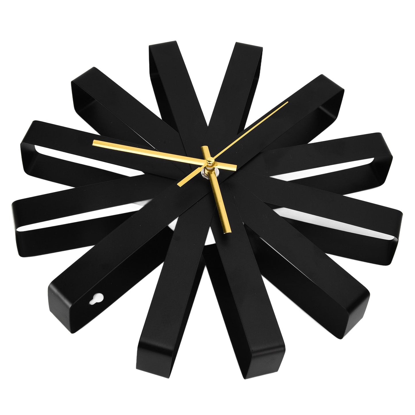 Living Room Clock Stainless Steel Silent Movement Creativity Wall Clock Modern DecorBlack