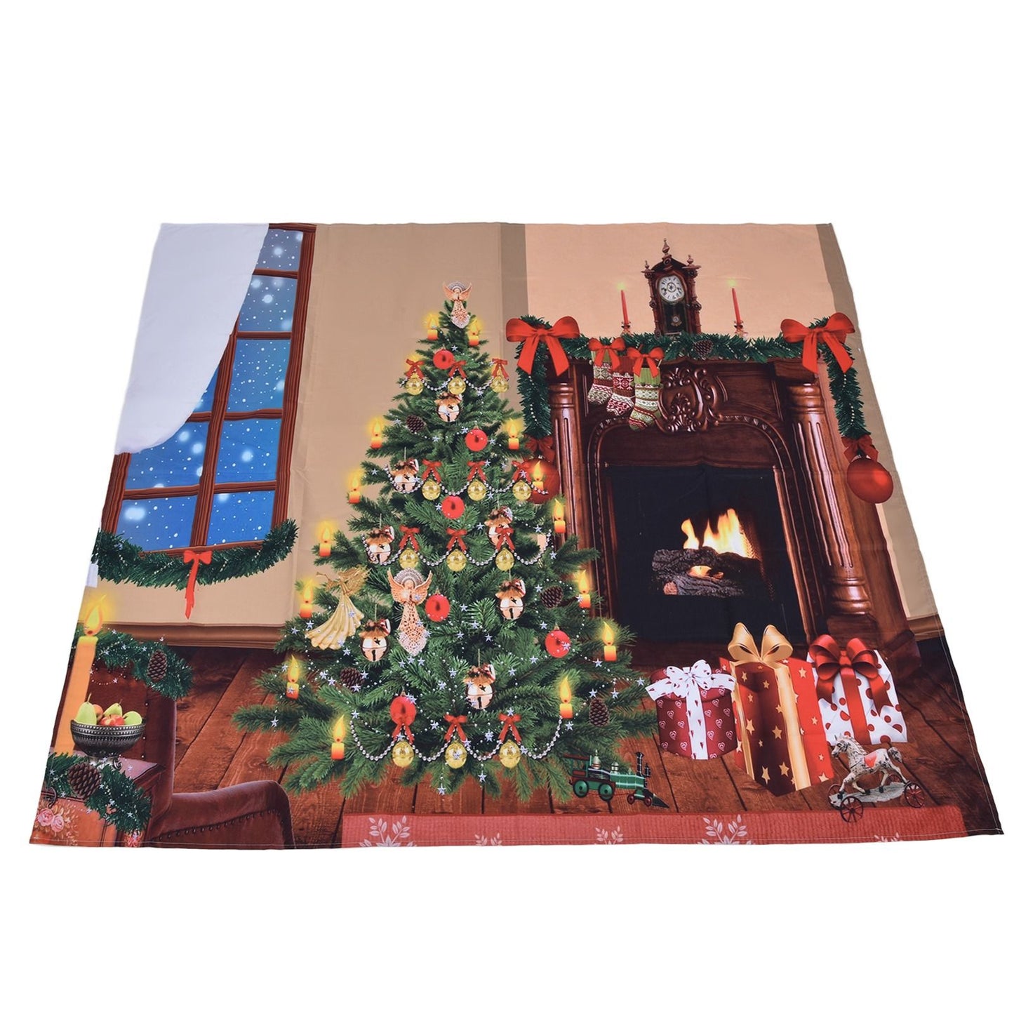 Christmas Tapestry Multi Purpose Exquisite Appearance Polyester Fiber Christmas Wall Tapestry230x180cm