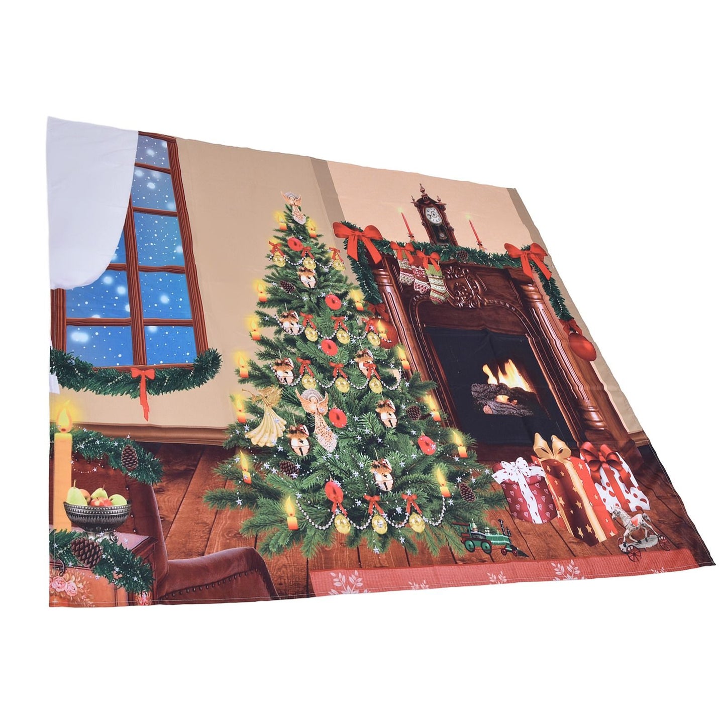 Christmas Tapestry Multi Purpose Exquisite Appearance Polyester Fiber Christmas Wall Tapestry230x180cm