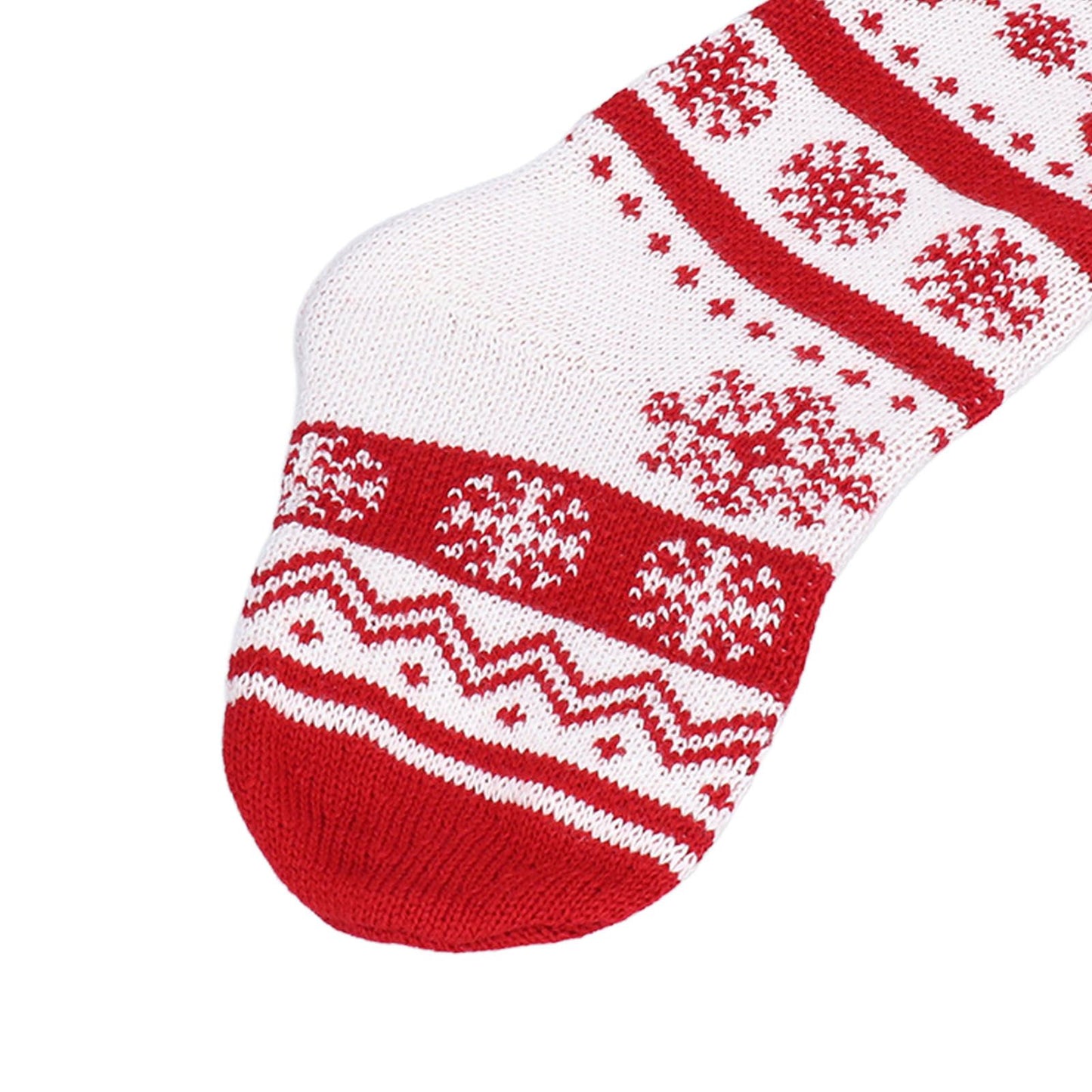 Large Knitted Christmas Stocking with Candy Bag Lovely Christmas Decorations Hanging StockingsDouble Deer