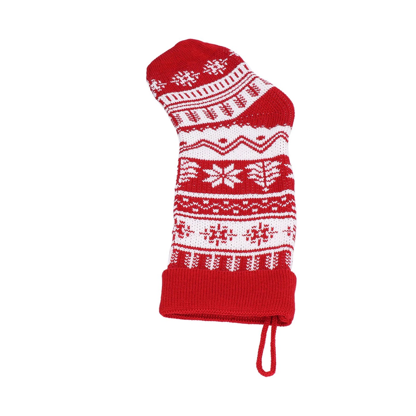 Large Knitted Christmas Stocking with Candy Bag Lovely Christmas Decorations Hanging StockingsChristmas Trees