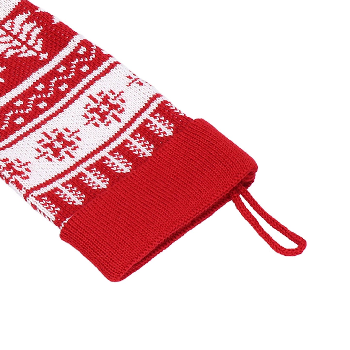 Large Knitted Christmas Stocking with Candy Bag Lovely Christmas Decorations Hanging StockingsChristmas Trees