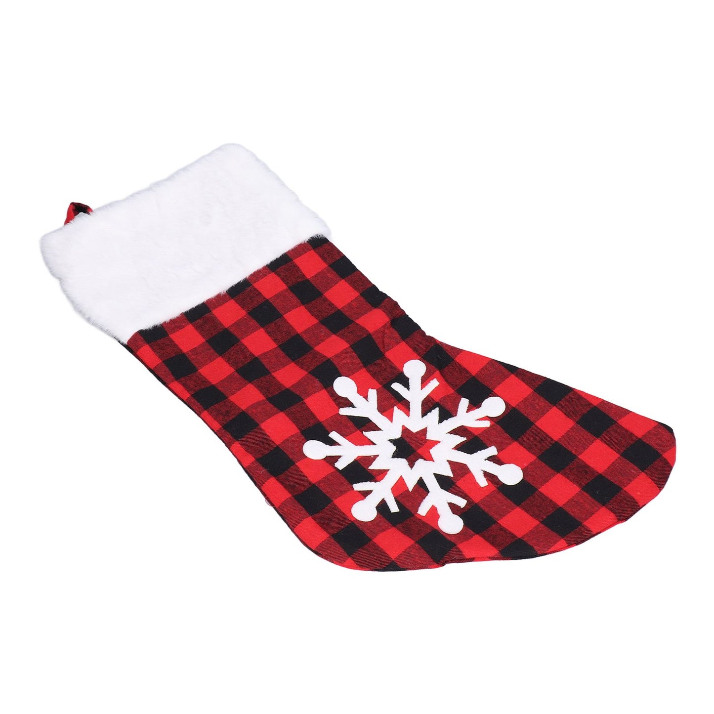 Christmas Stocking Gift Bags Cute Decals Large Capacity Exquisite Workmanship Brighter Color Large Christmas StockingSnowflake