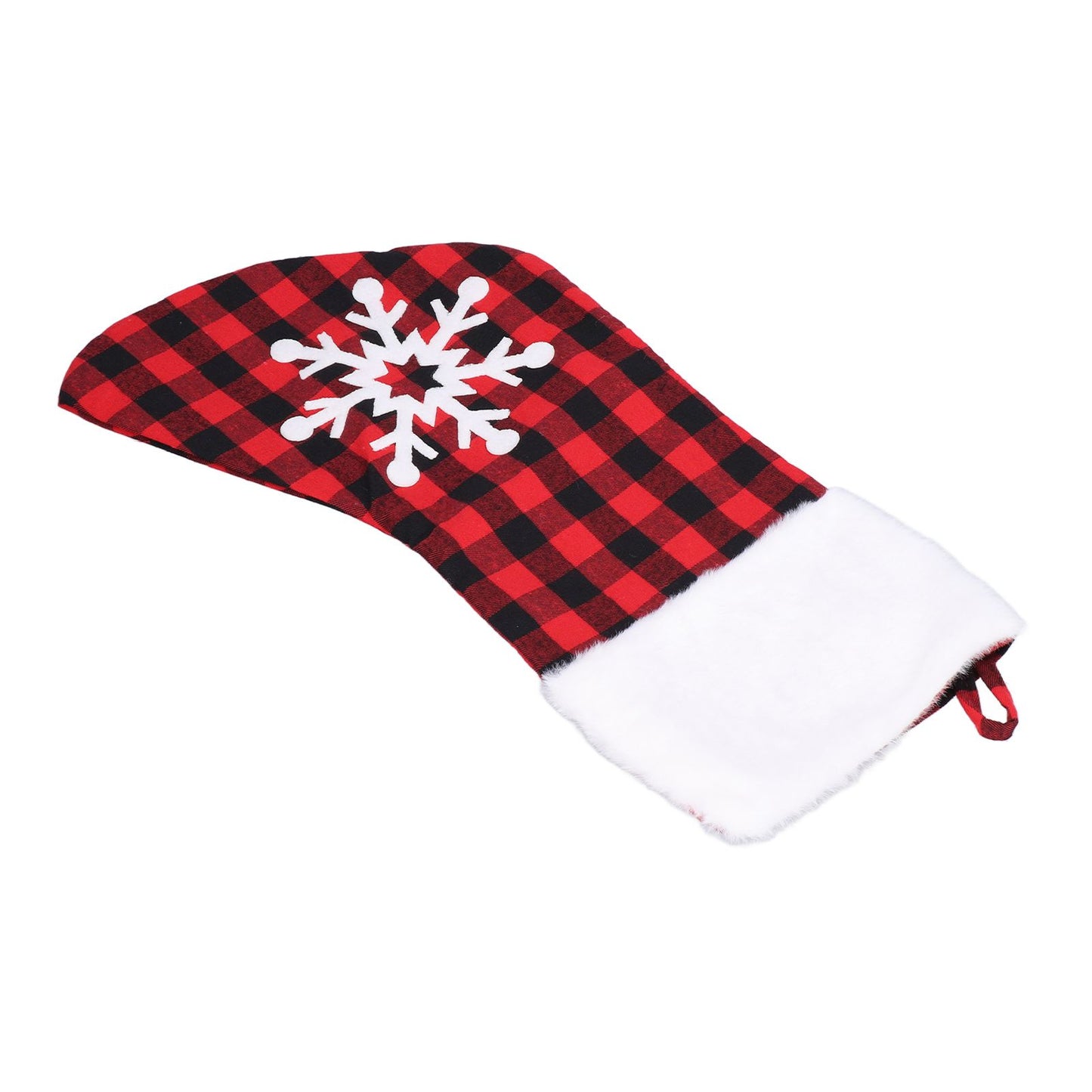 Christmas Stocking Gift Bags Cute Decals Large Capacity Exquisite Workmanship Brighter Color Large Christmas StockingSnowflake